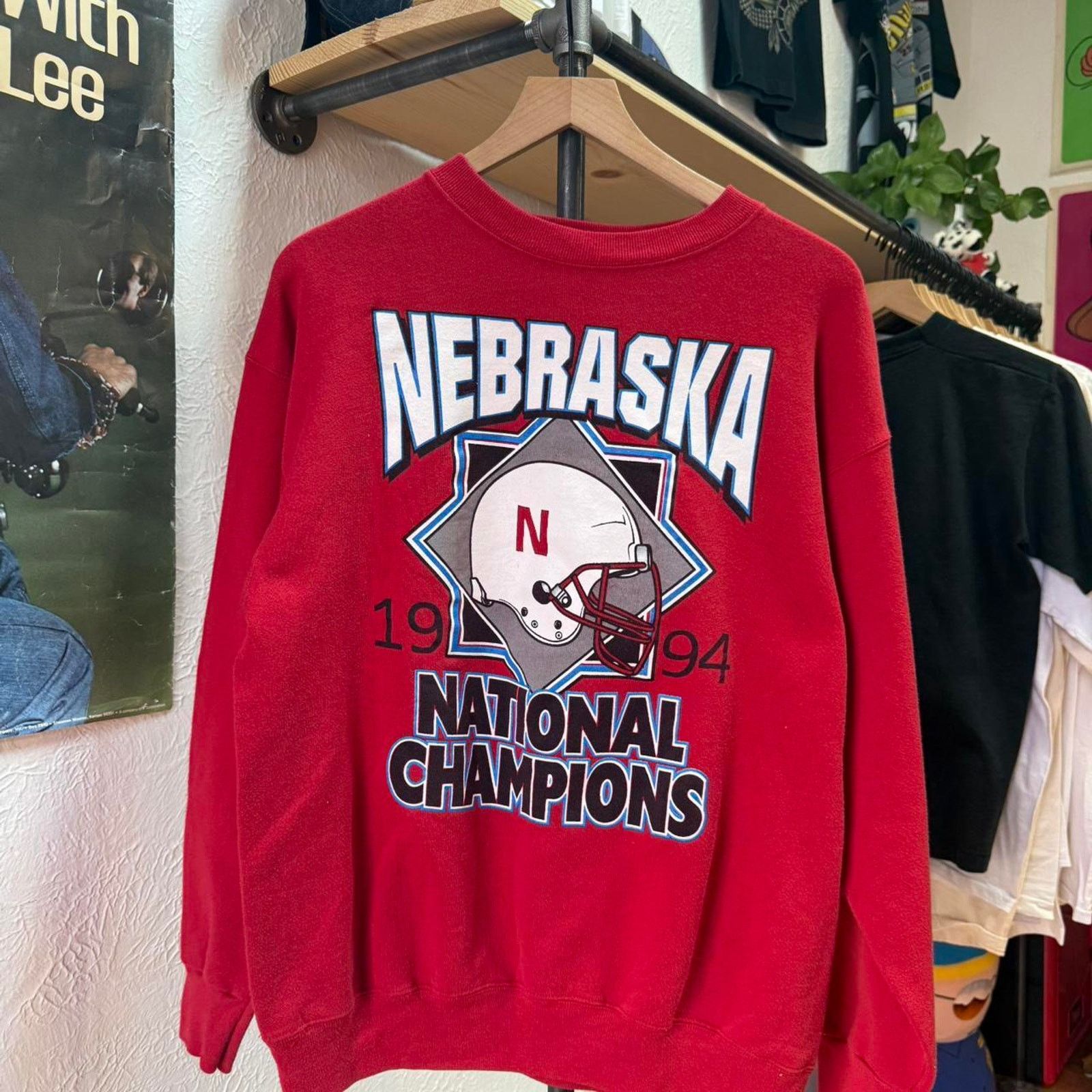 Tultex × Vintage Vintage 90s Nebraska National Champions 1994 Crewneck Size US L / EU 52-54 / 3 - 1 Thumbnail