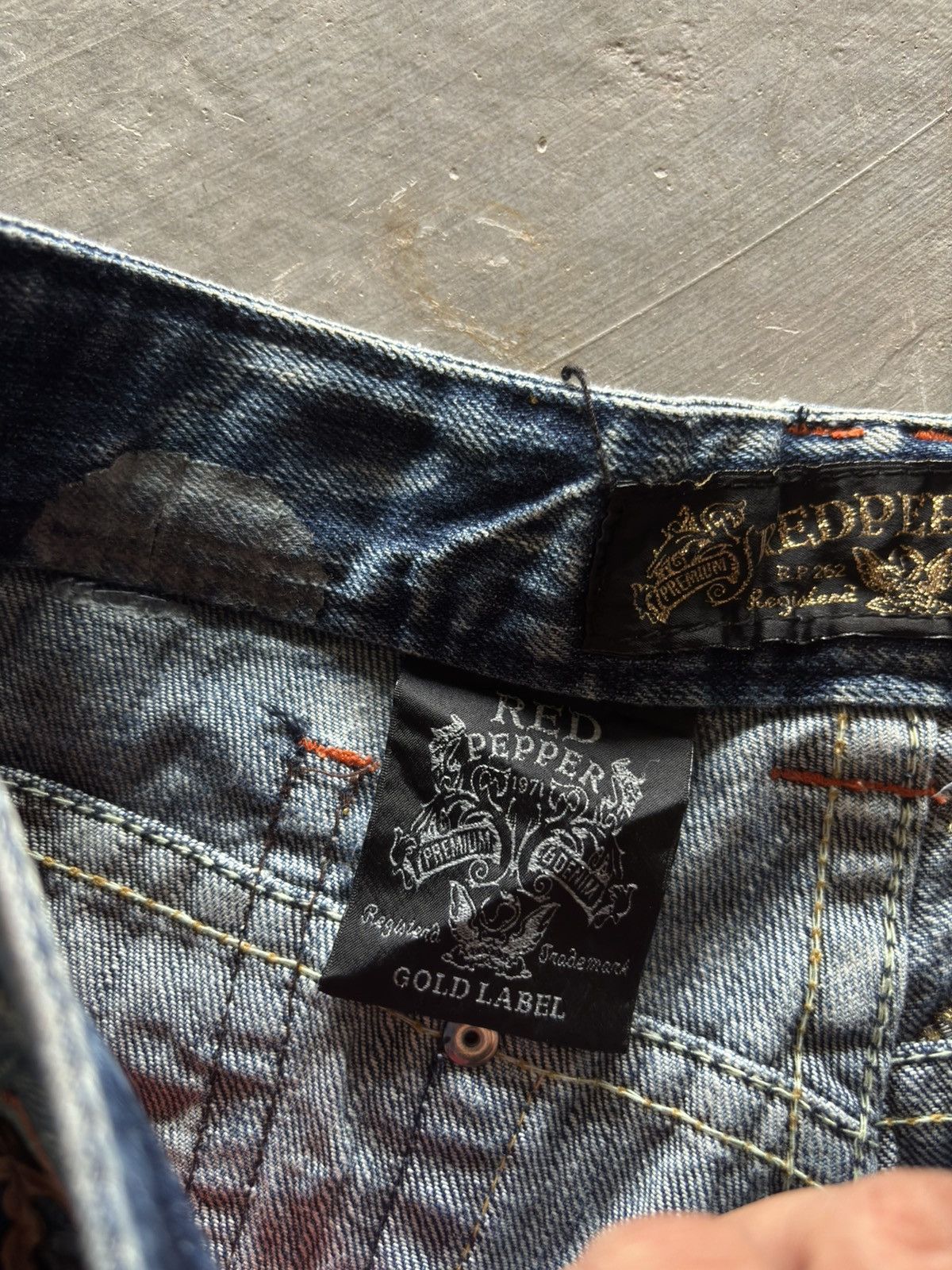 If Six Was Nine RED PEPPER super flare japanese denim washed low rise punk Size US 30 / EU 46 - 6 Thumbnail