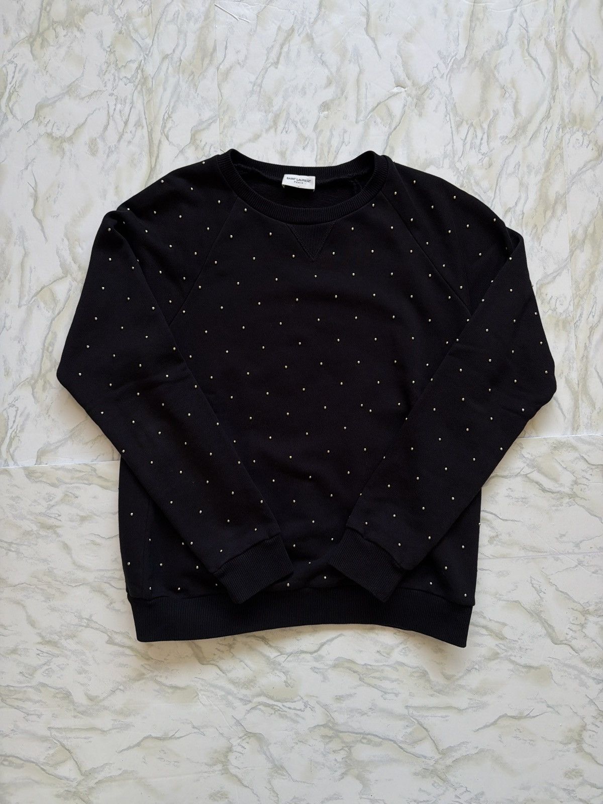 Saint Laurent Paris Saint Laurent Beaded Crewneck Size US M / EU 48-50 / 2 - 1 Thumbnail