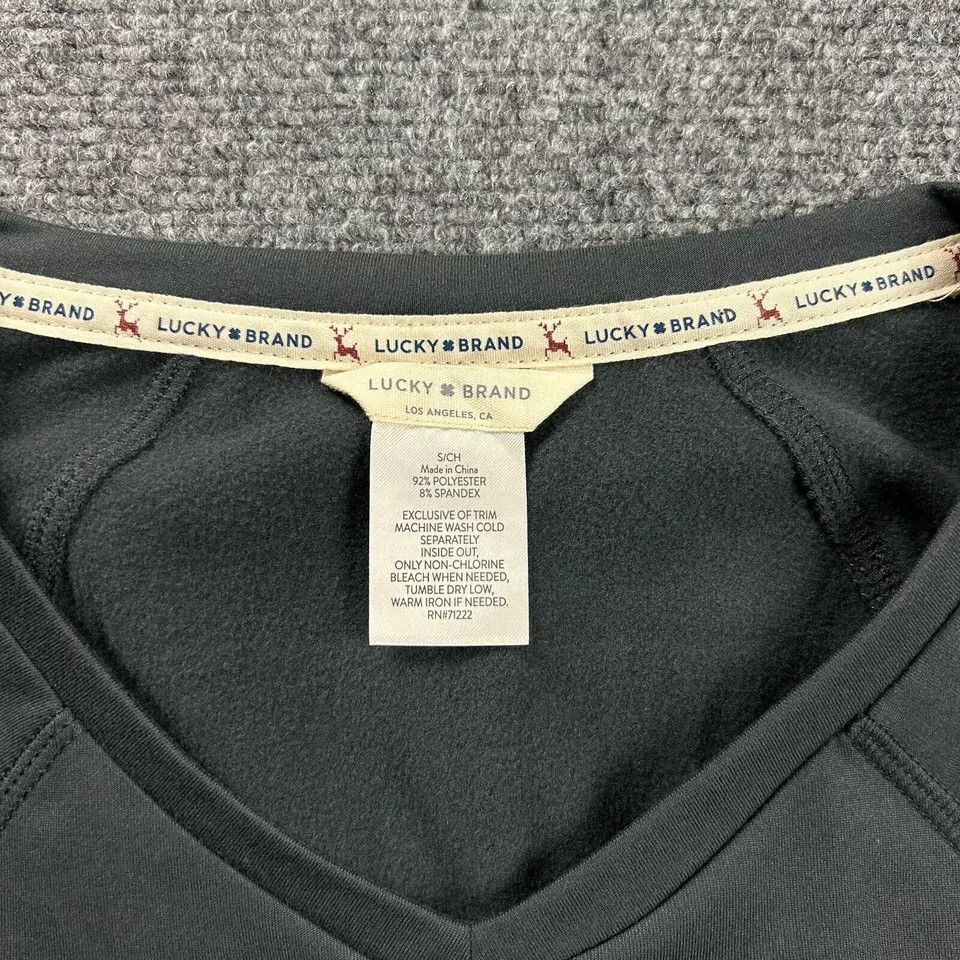 Lucky Brand Lucky Brand Sleep Shirt Womens Small V-Neck Fleece Polyester Size S / US 4 / IT 40 - 3 Thumbnail