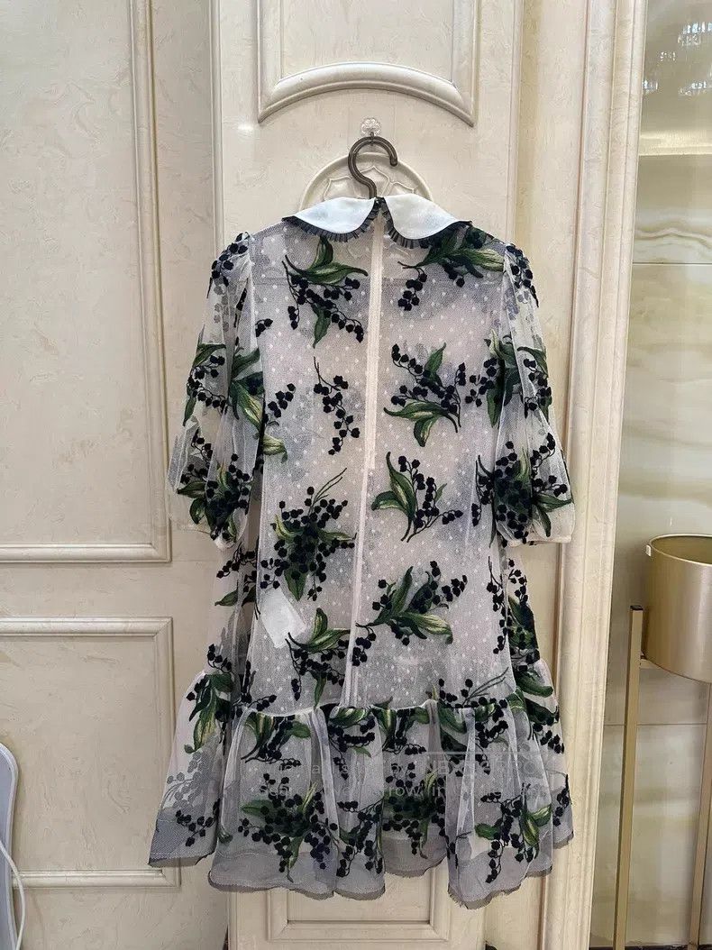 Valentino Valentino Lily of the valley embroidered mesh doll collar Size M / US 6-8 / IT 42-44 - 2 Thumbnail