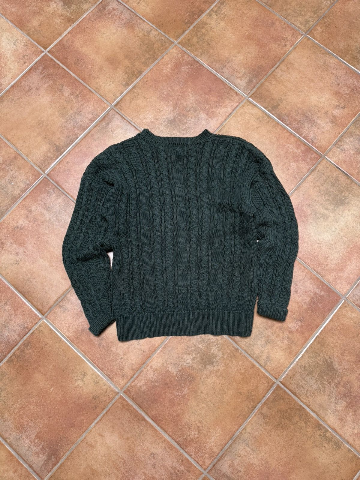 Gap Vintage Forest Green GAP Cable Knit Sweater Size US L / EU 52-54 / 3 - 5 Thumbnail
