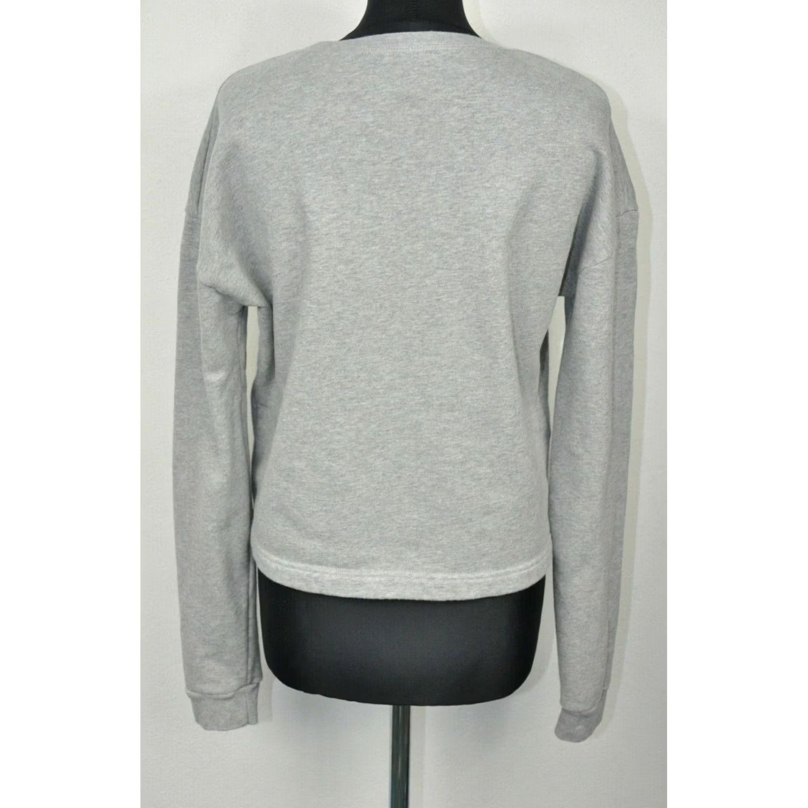 Alexander McQueen ALEXANDER MCQUEEN Sweatshirt Gray Embellished Women's XS Size XS / US 0-2 / IT 36-38 - 5 Thumbnail