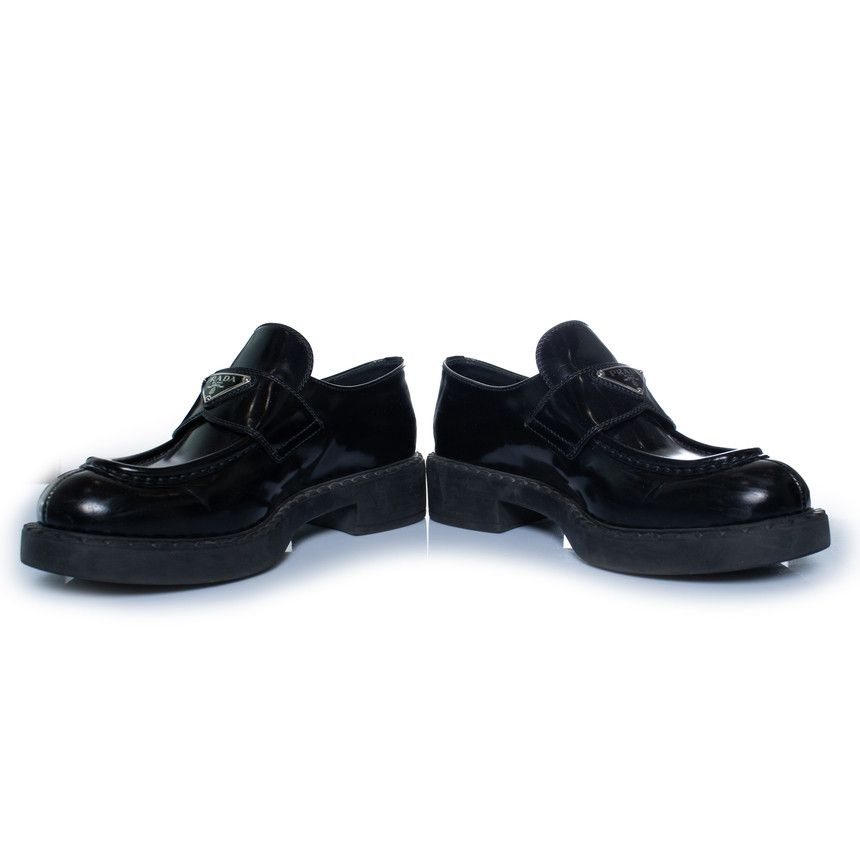 Prada Prada, black high shine leather loafers Size US 9 / IT 39 - 7 Thumbnail