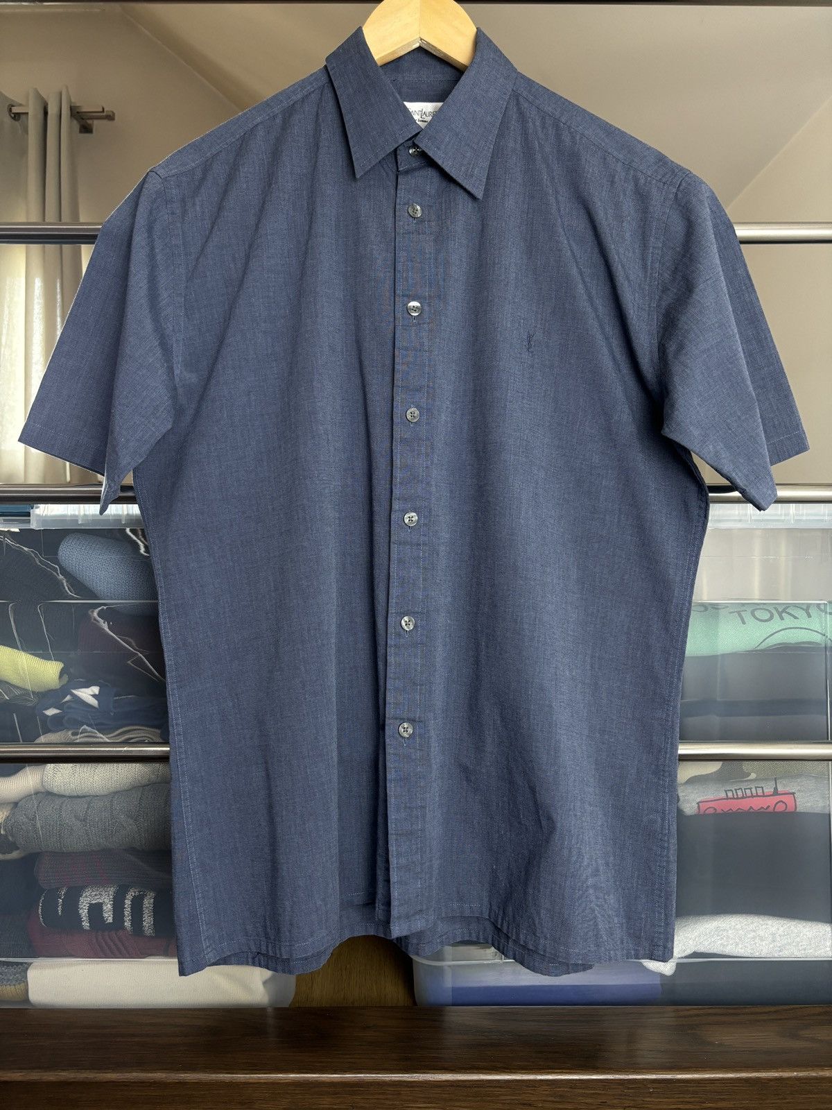 Yves Saint Laurent Yves Saint Laurent vintage button up short sleeve shirt Size US L / EU 52-54 / 3 - 1 Thumbnail