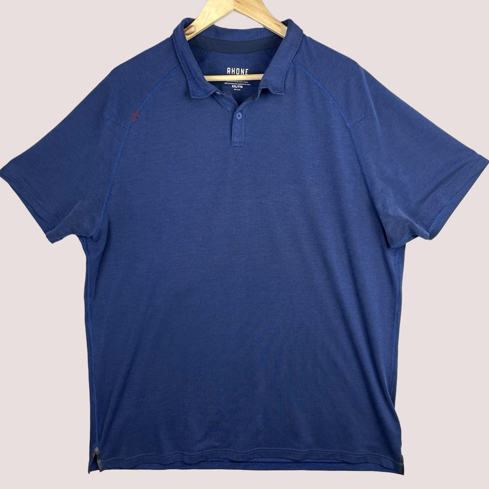Rhone Rhone Polo Shirt Mens 2XL Navy Blue Collared Button Down Performance Stretch Polo Shirt Men 2XL Navy Blue Size US XXL / EU 58 / 5 - 1 Thumbnail