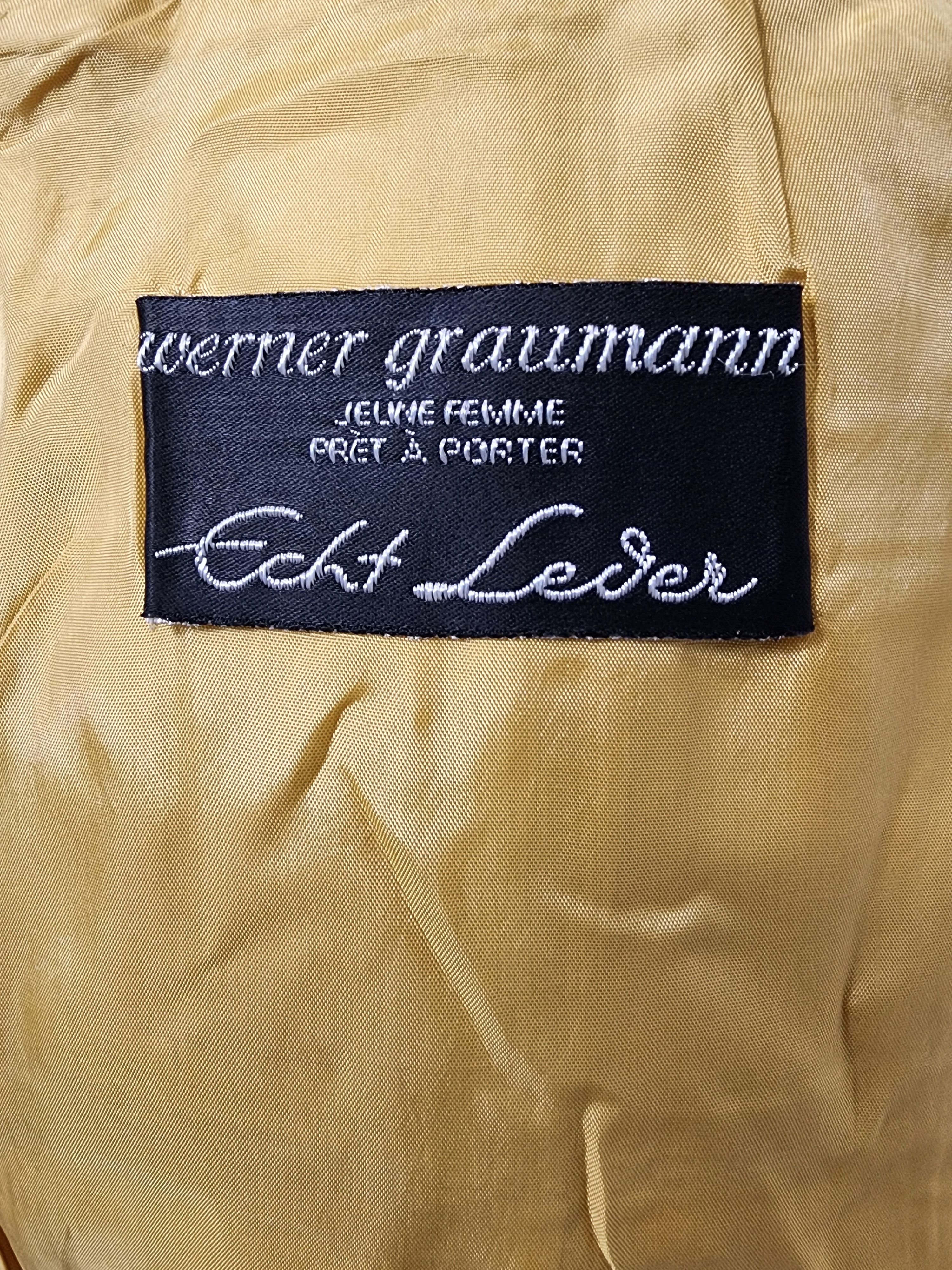 Genuine Leather Yellow Suede Leather Skirt: Size 27" / US 4 / IT 40 - 7 Thumbnail