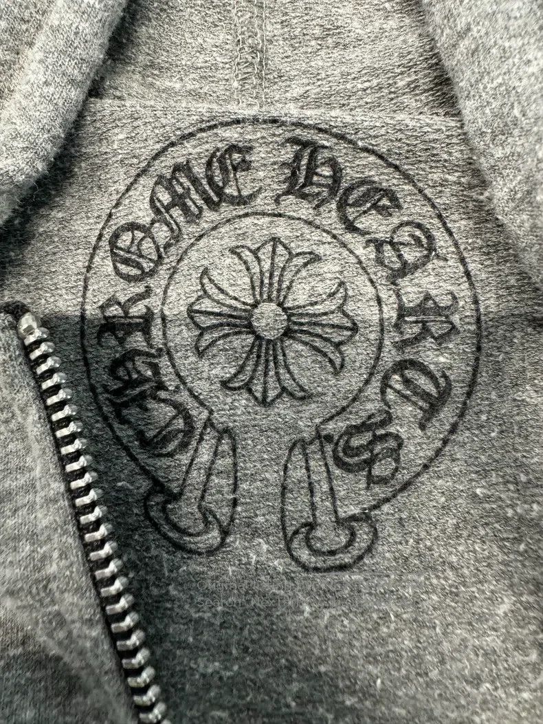 Chrome Hearts CHROME HEARTS Size XL Gray horseshoe cross zipper hoodie Size US XL / EU 56 / 4 - 4 Thumbnail