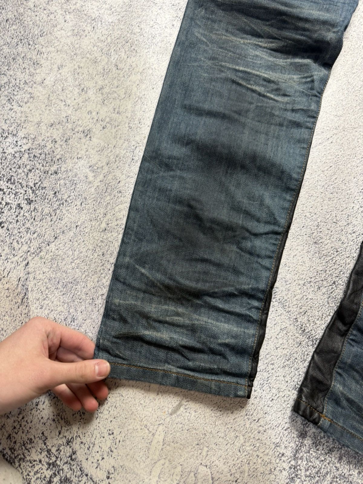 Les Hommes Les Hommes Avant Garde Jeans Y2K leather Size US 36 / EU 52 - 22 Thumbnail