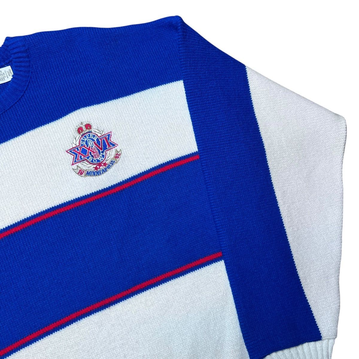 NFL Vtg 1992 NFL Minneapolis Super Bowl XXVI Cliff Engle Sweater Size US XL / EU 56 / 4 - 17 Thumbnail