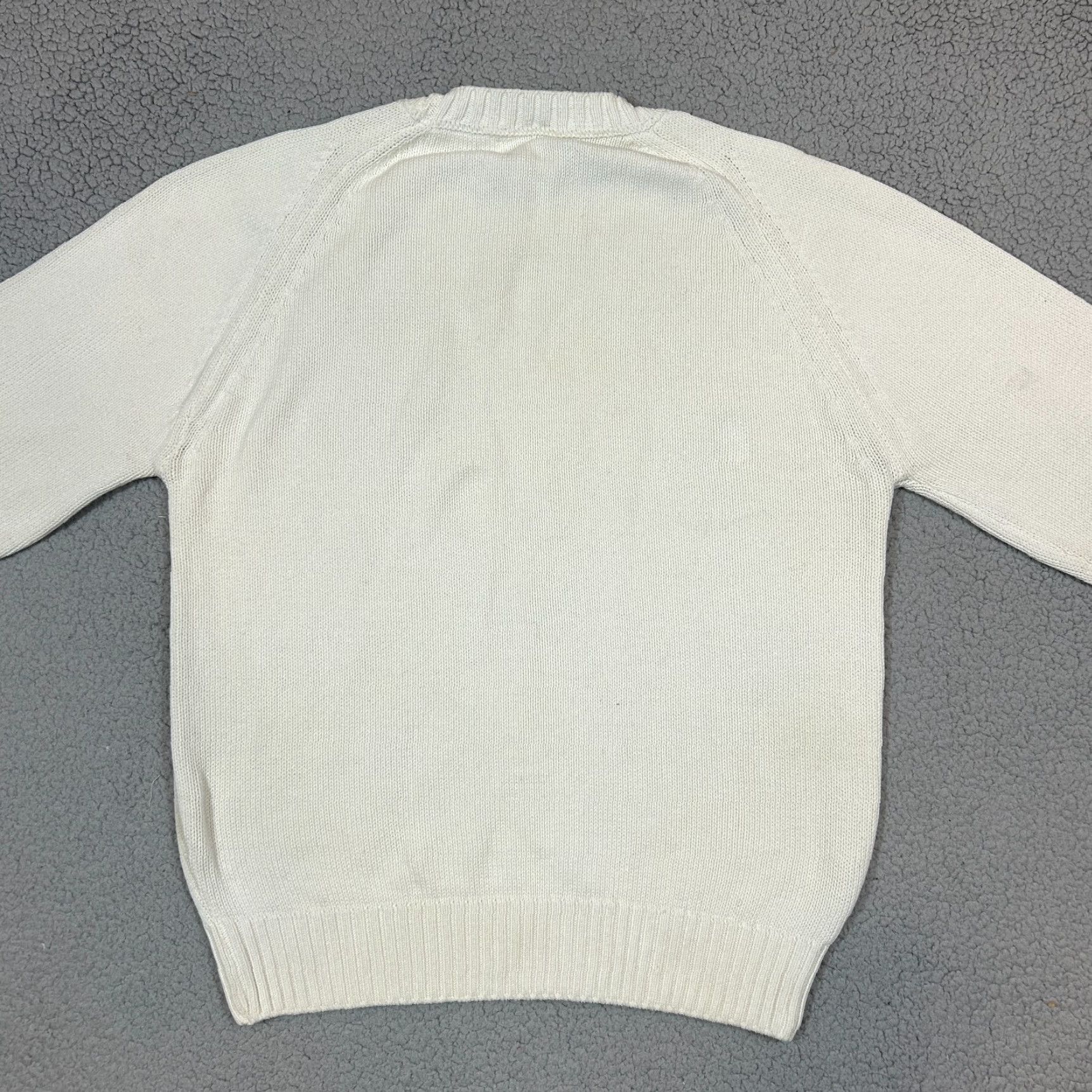 Vintage LL Bean Sweater Mens Medium Tall White Cotton Crewneck Pullover Knit Classic Size US M / EU 48-50 / 2 - 4 Thumbnail