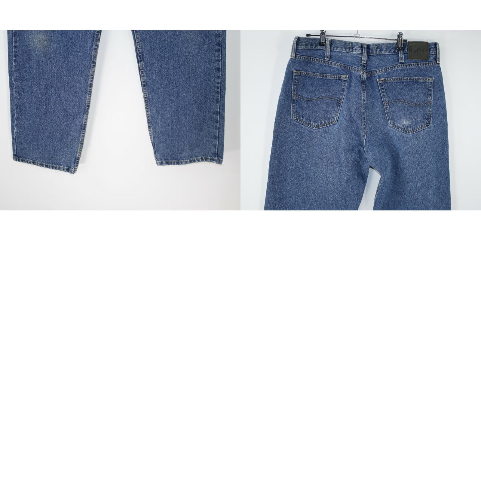Lee VINTAGE Lee Mens Relaxed Fit Straight Flat Front Jeans Blue 36 Regular 34x31 5-Pocket Denim 90s Theme Mens Size US 36 / EU 52 - 8 Thumbnail