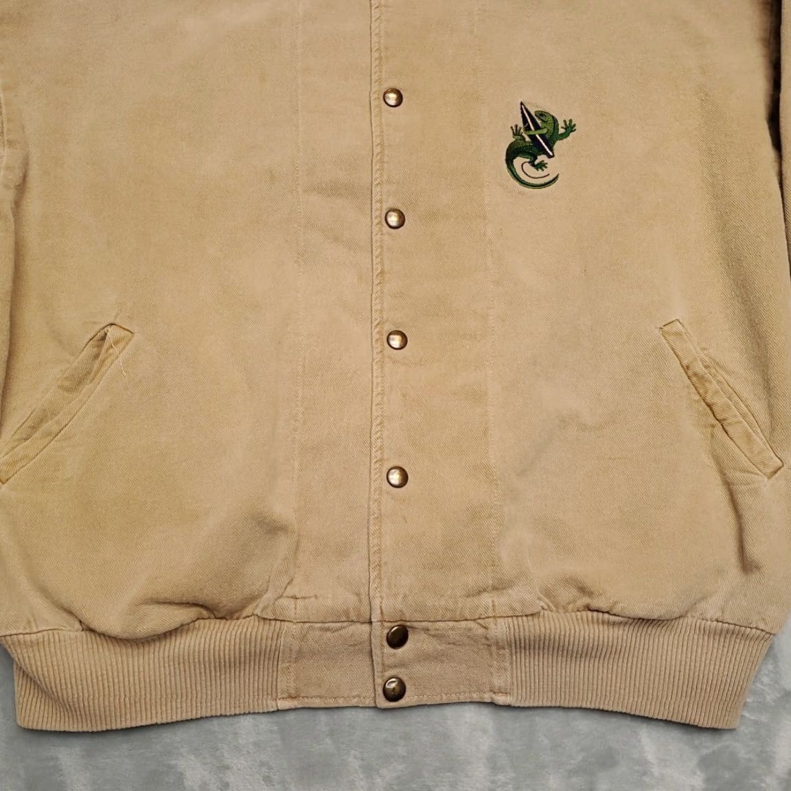 Vintage VTG Maui Surf Company Jacket Mens L Beige Twill Varsity Bomber Made in USA Y2K Size US L / EU 52-54 / 3 - 5 Thumbnail