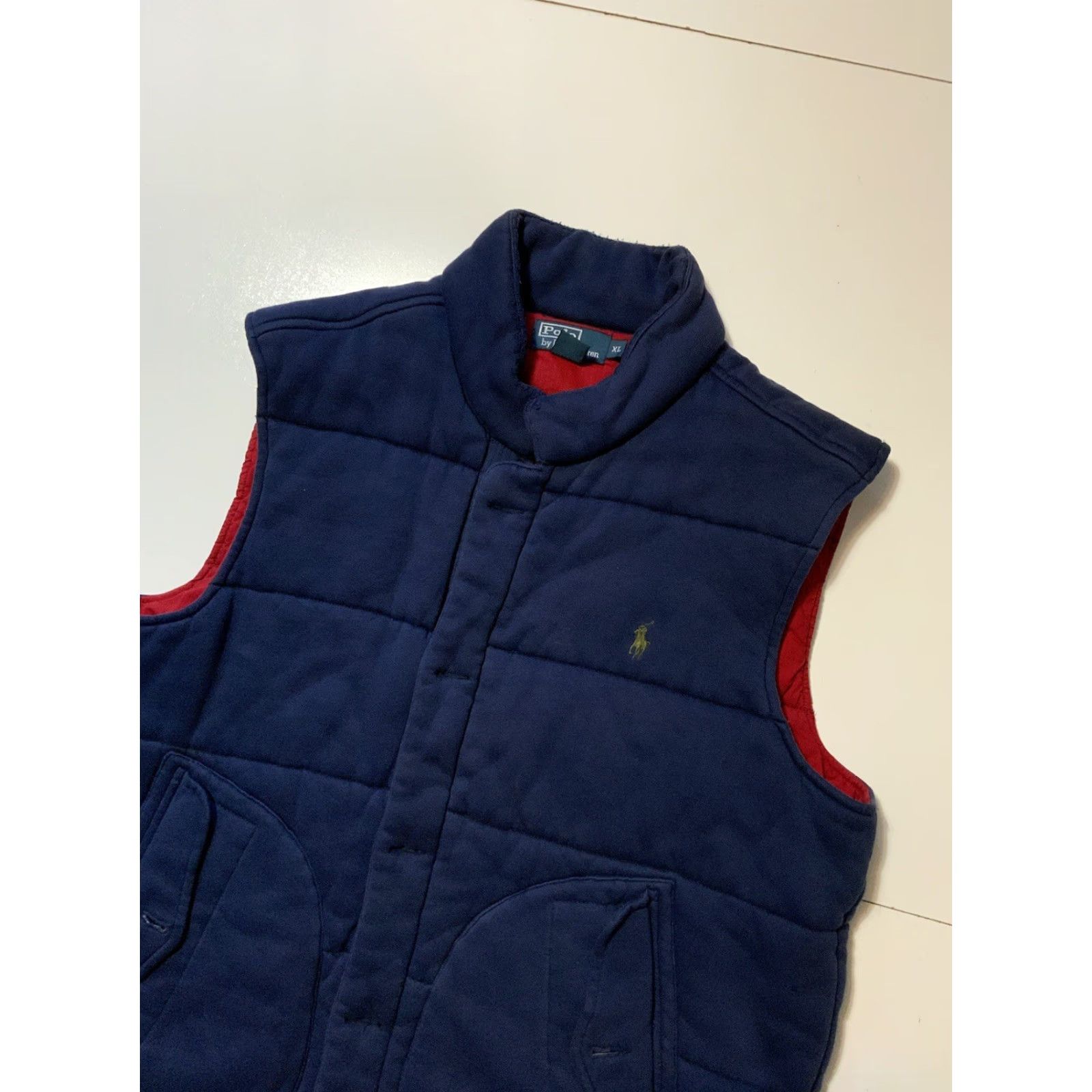 Polo Ralph Lauren VINTAGE Polo Ralph Lauren Navy Blue Pony Logo Quilted Puffer Vest Jacket XL Men Size US XL / EU 56 / 4 - 3 Thumbnail