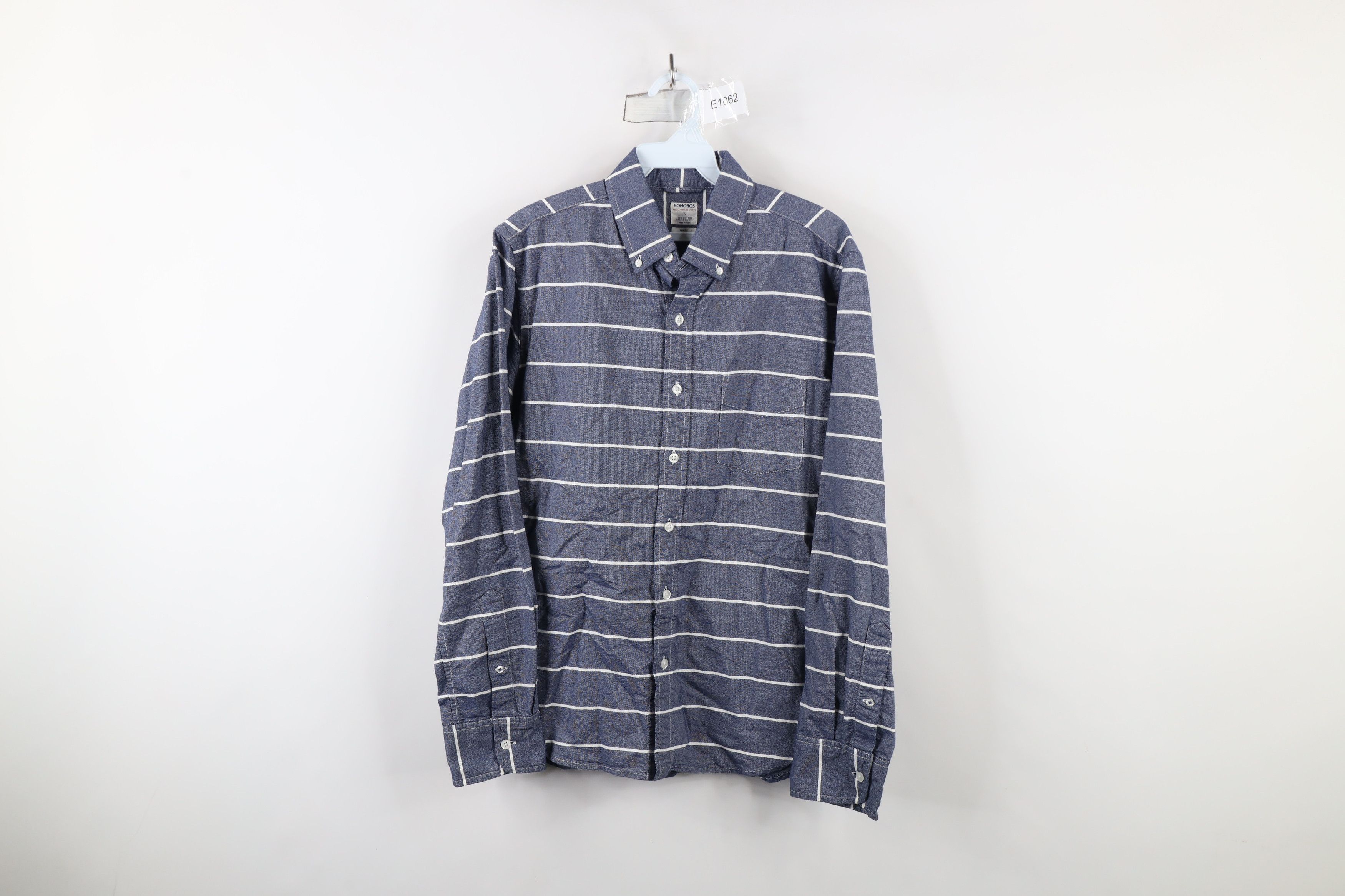 Bonobos × Vintage Bonobos Fit Striped Washed Oxford Collared Button Down Shirt Size US S / EU 44-46 / 1 - 1 Thumbnail