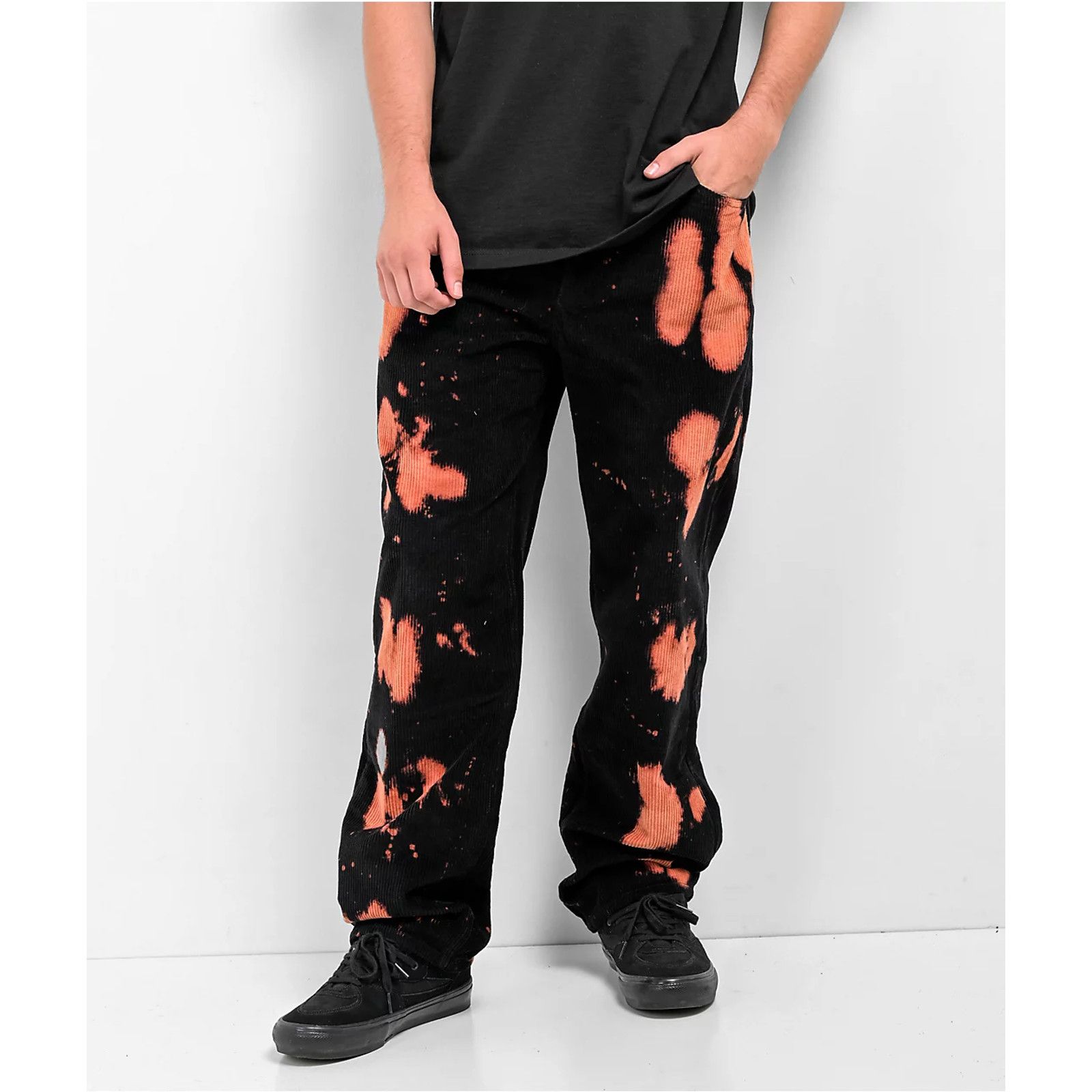 Empyre Empyre Loose Fit Bleached Black Corduroy Skate Pants 32x30 Size US 32 / EU 48 - 9 Thumbnail