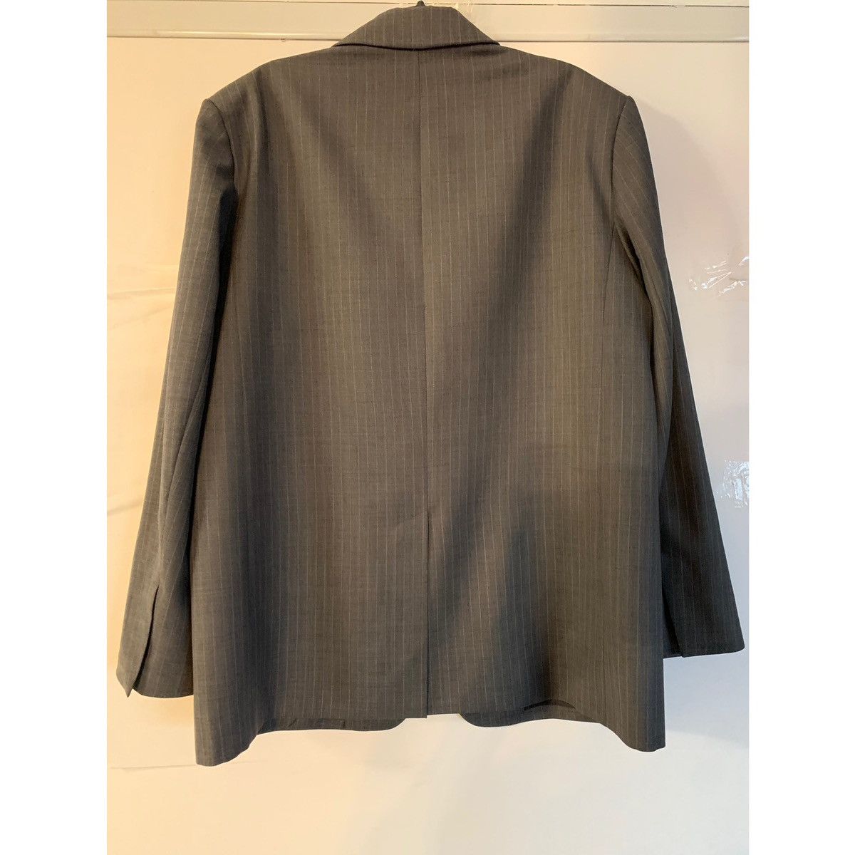 Helmut Lang HELMUT LANG OVERSIZED GRAY PINSTRIPES BLAZER Size 44L - 3 Thumbnail