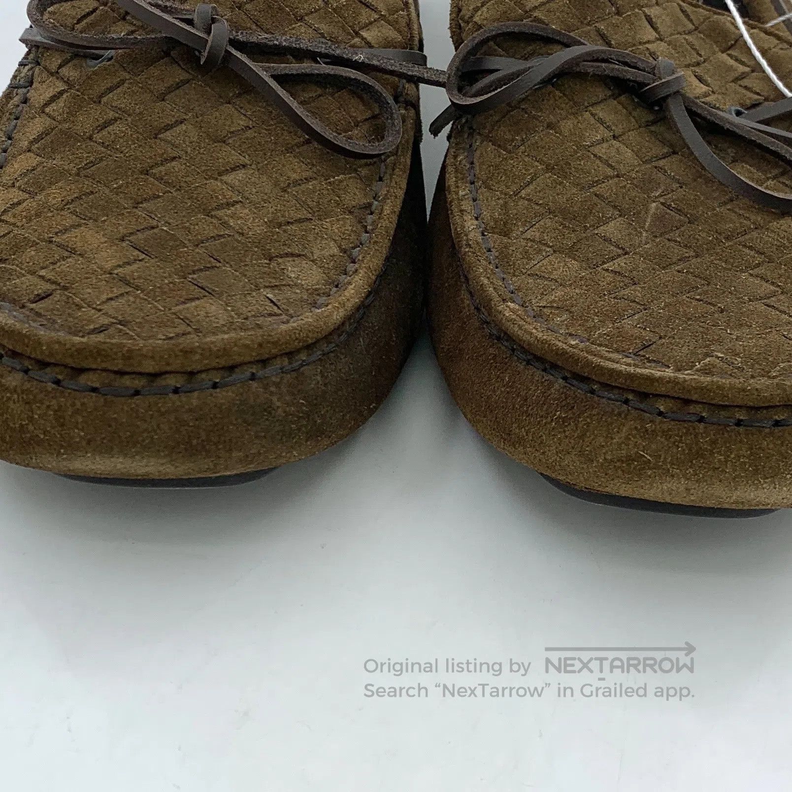 Bottega Veneta Bottega Veneta Dark green woven drawstring bow casual flat Size US 9.5 / EU 42-43 - 8 Thumbnail