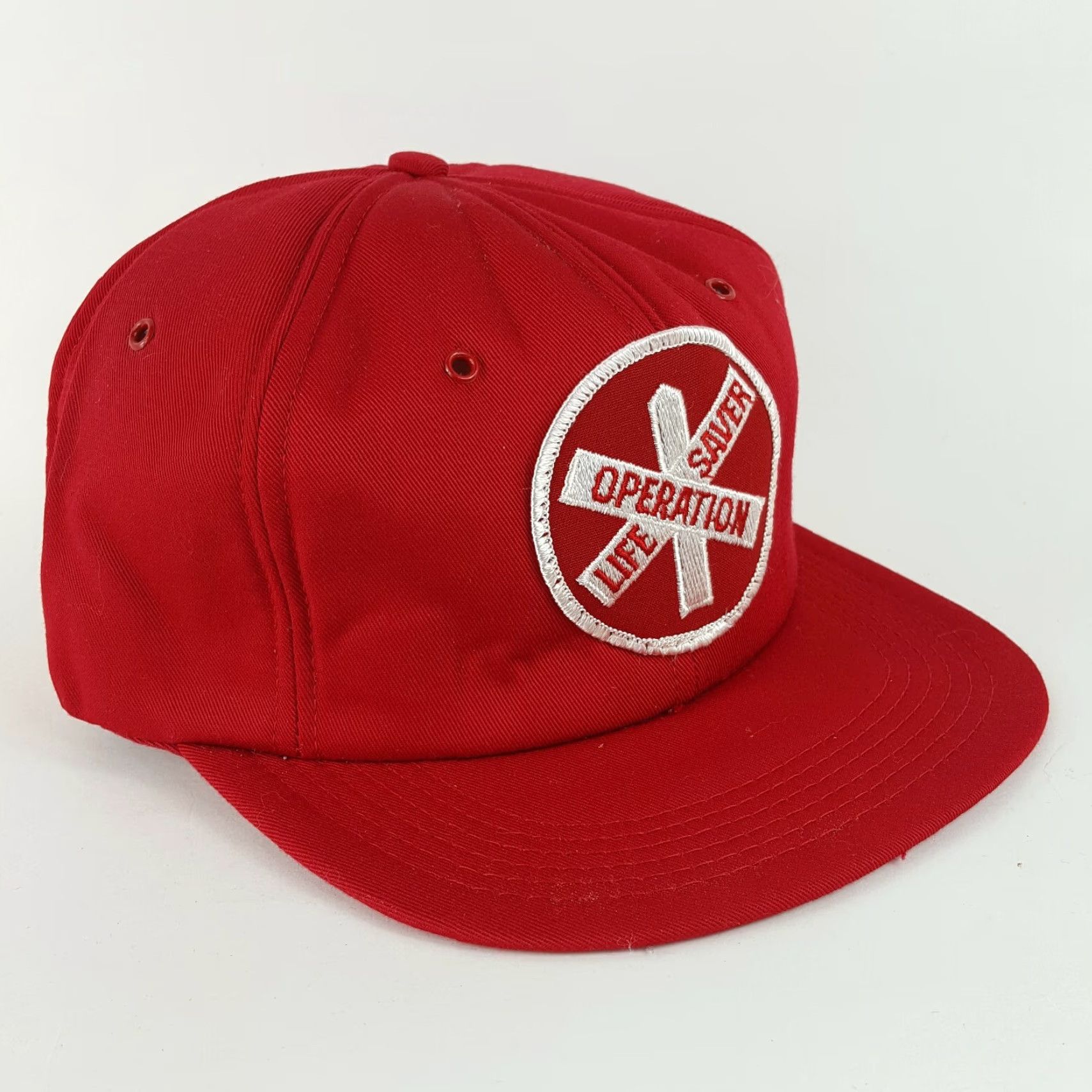Vintage VINTAGE Operation LifeSaver Trucker Hat Foam Patch USA Made Baseball Cap Red 80s 90s Retro Embroidered Adjustable Mens Cap Size ONE SIZE - 2 Thumbnail