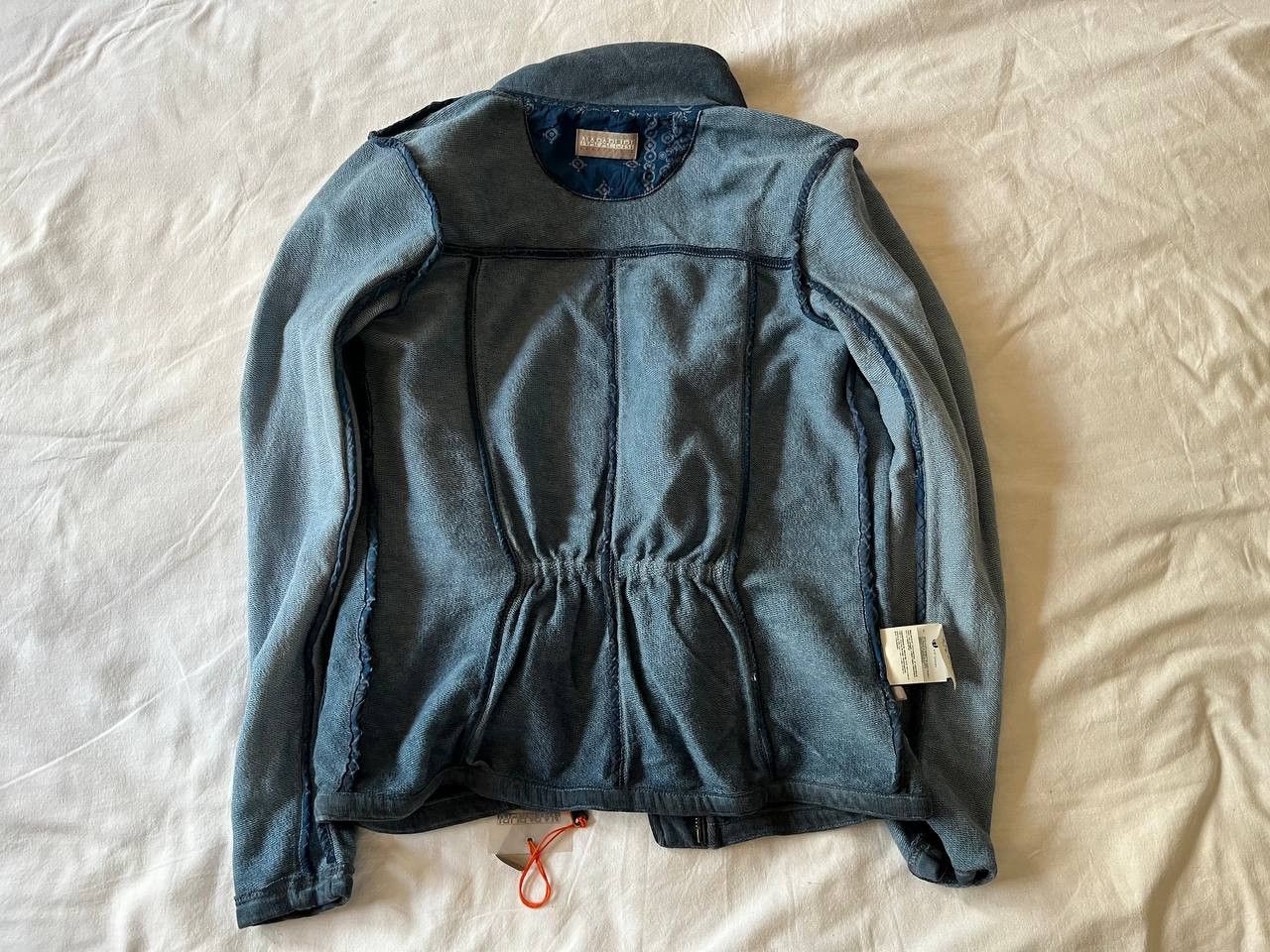 Napapijri × Vintage Napapijri vintage navy blue distressed cotton biker jacket Size S / US 4 / IT 40 - 5 Thumbnail
