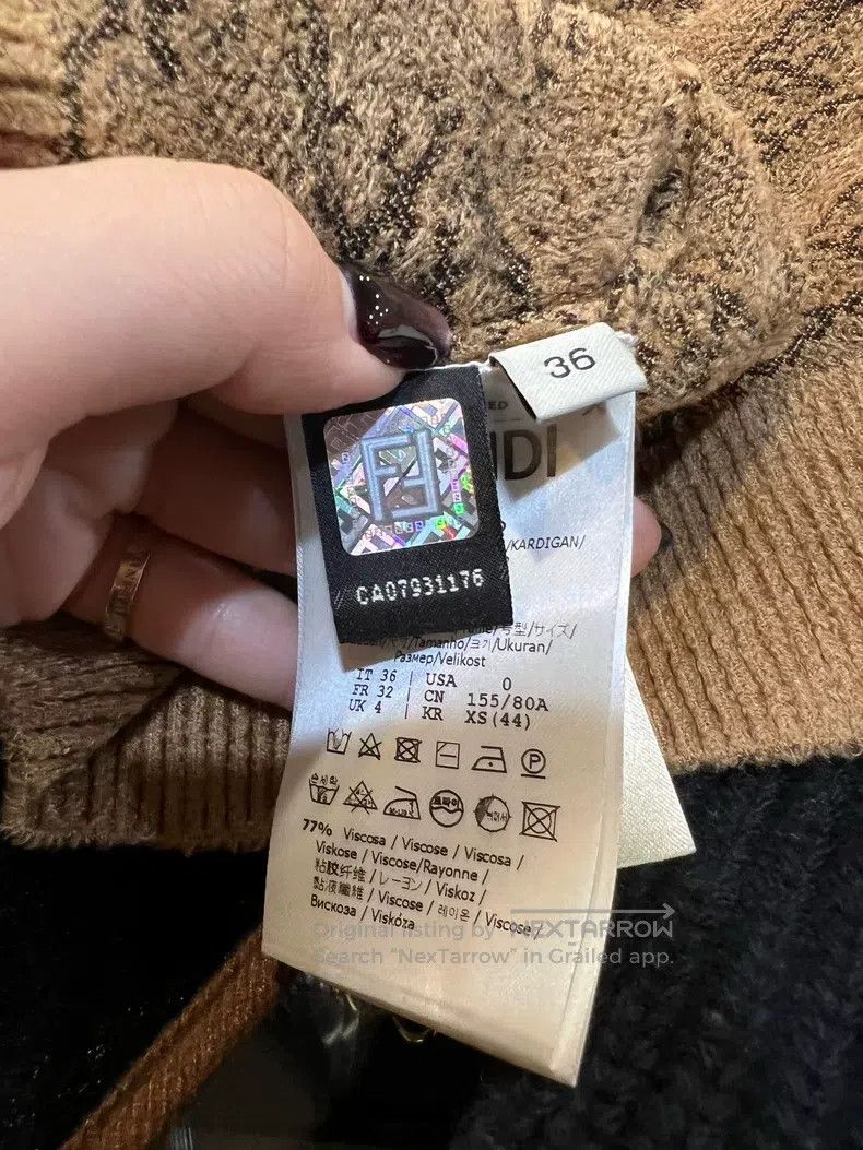 Other Fendi Short cardigan with logo Size XXS / US 00 / IT 34 - 4 Thumbnail