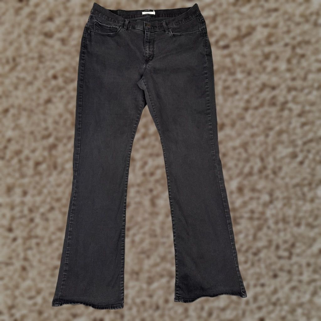 Levi's Levi's Jeans Bootcut Womens 16 Gray Charcoal Denim Mid Rise 33x32 Size 38" / US 16 / IT 52 - 1 Thumbnail