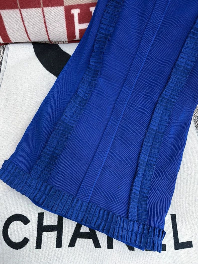 Chanel Chanel Terminal series royal blue pleated lace vest dress Size XS / US 0-2 / IT 36-38 - 4 Thumbnail