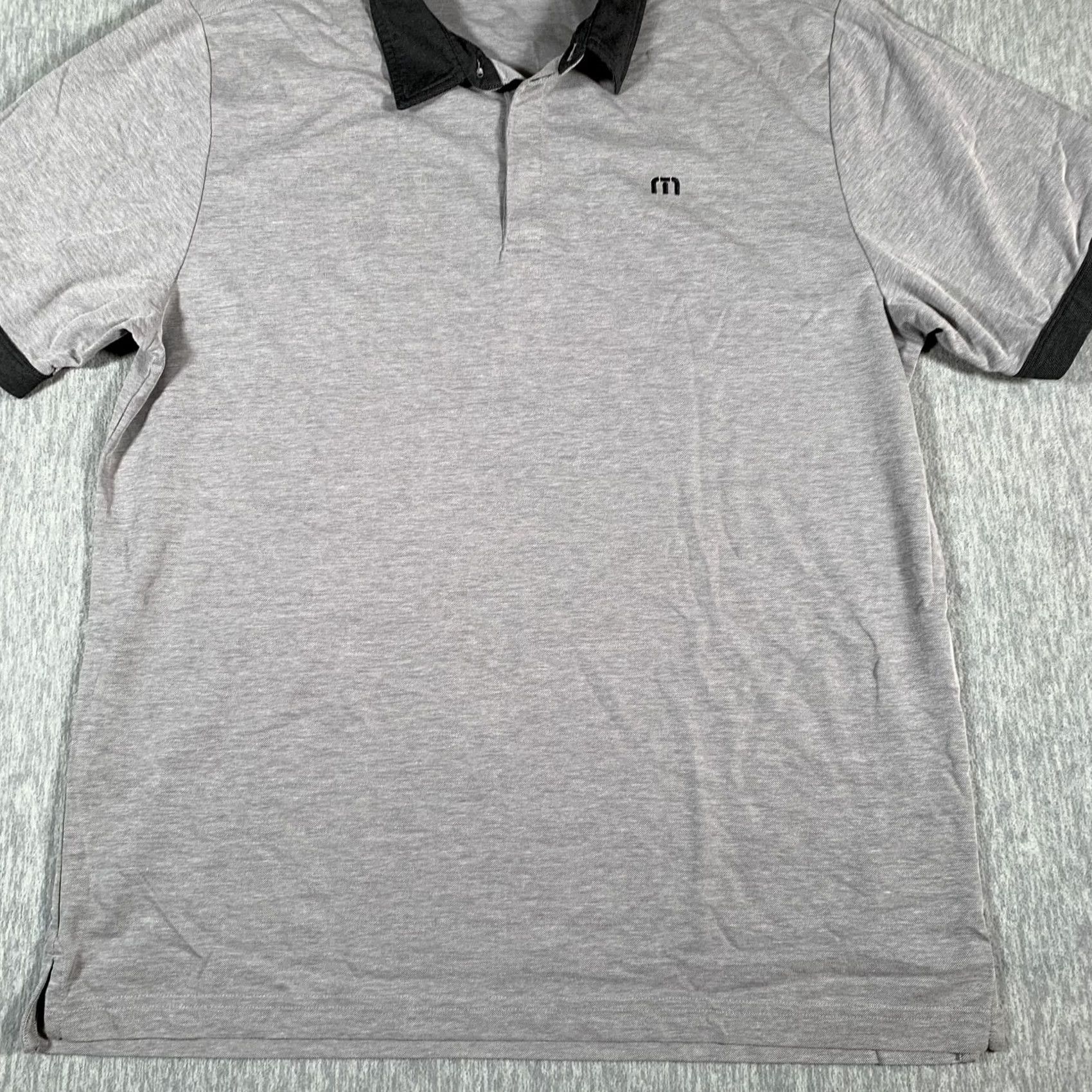 TravisMathew VINTAGE Travis Mathew Polo Shirt Mens XL Gray Pima Cotton Golf Contrast Collar Size US XL / EU 56 / 4 - 3 Thumbnail
