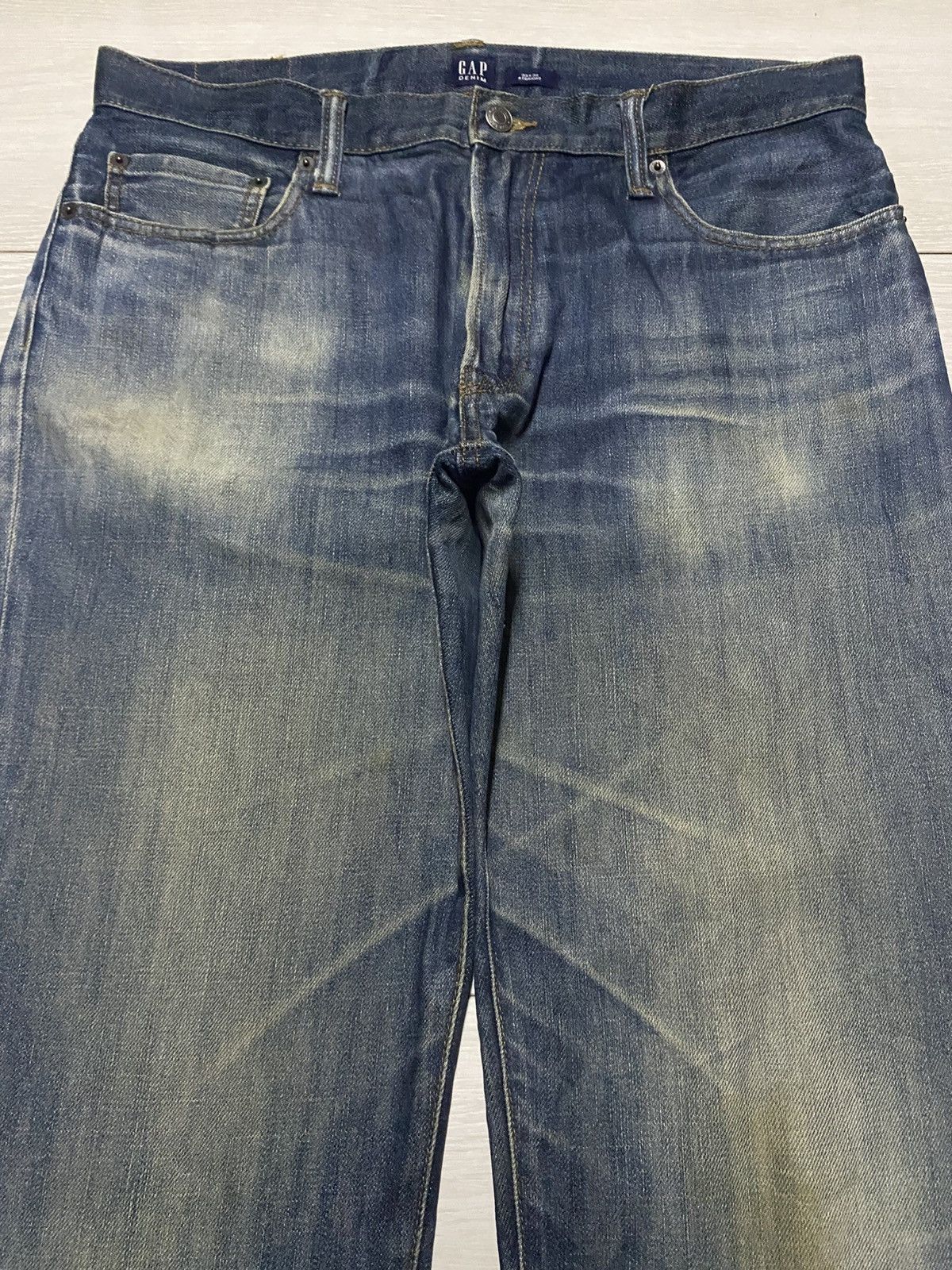 Gap × Yeezy Vintage Gap Denim Distressed Slim Jeans Size US 35 - 3 Thumbnail