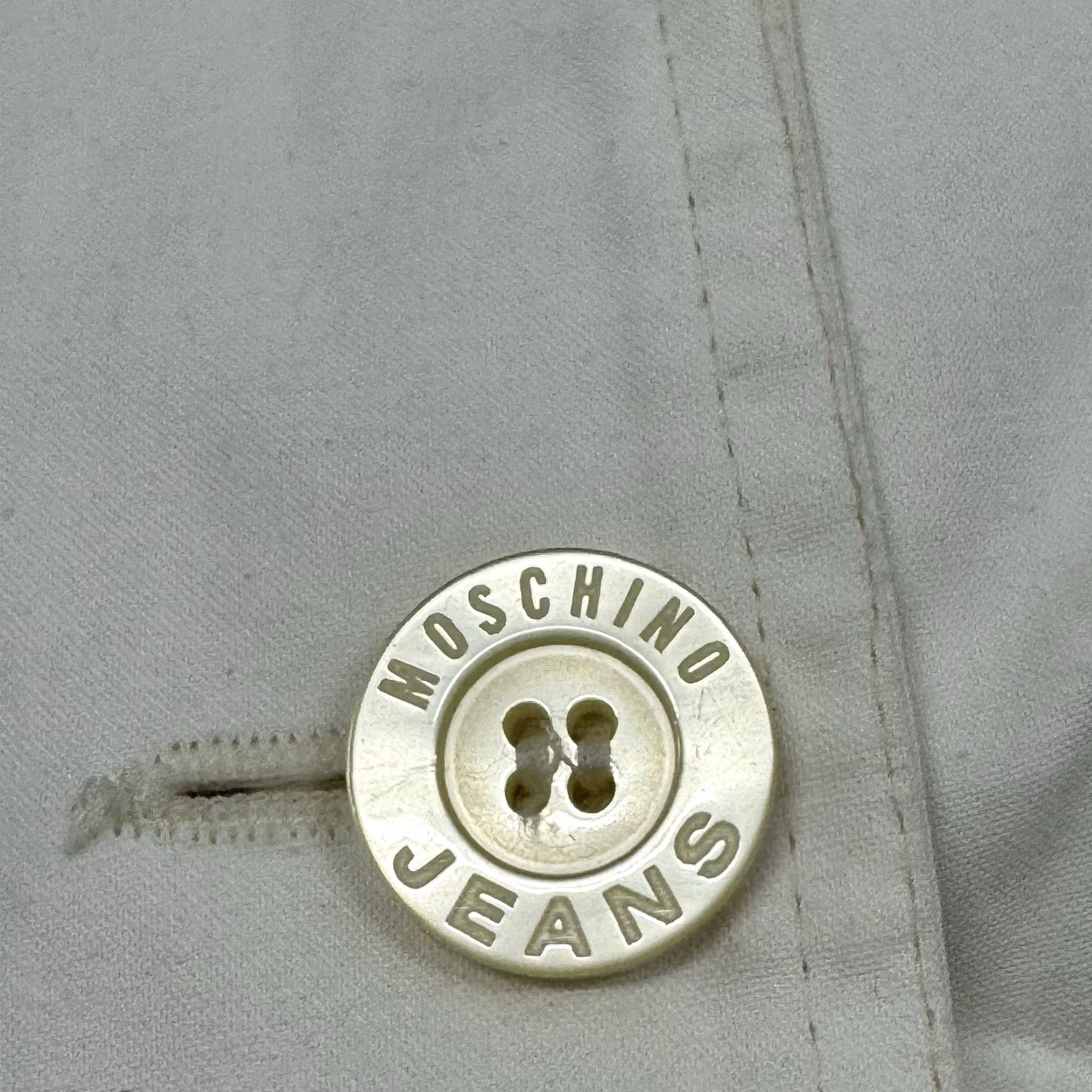 VINTAGE Womens Trench Coat Jacket Moschino Size 6 Cotton White Womens Trench Coat Moschino Coat Jacket White 6 Cotton Measurements