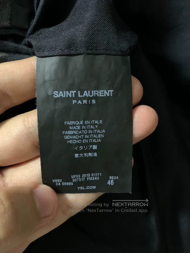 Saint Laurent Paris Saint Laurent Paris Leather Collar Houndstooth Suit Size US S / EU 44-46 / 1 - 4 Thumbnail