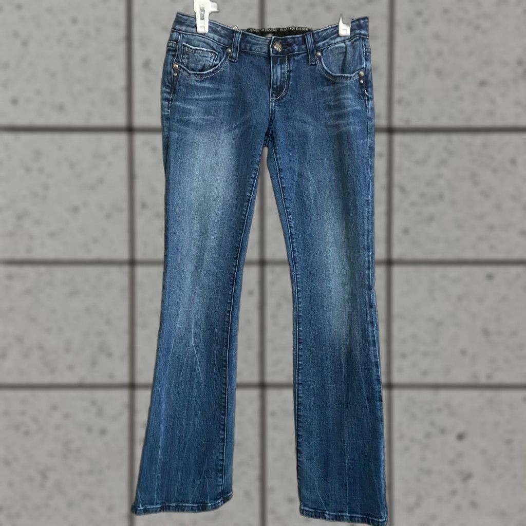 Express Express Jeans Bootcut Womens 4R Blue Denim Rerock For Express Regular Stretch Medium Wash - Cotton Blend - Zipper - Solid - Denim - Blue - 4R - ... Size 27" / US 4 / IT 40 - 1 Thumbnail