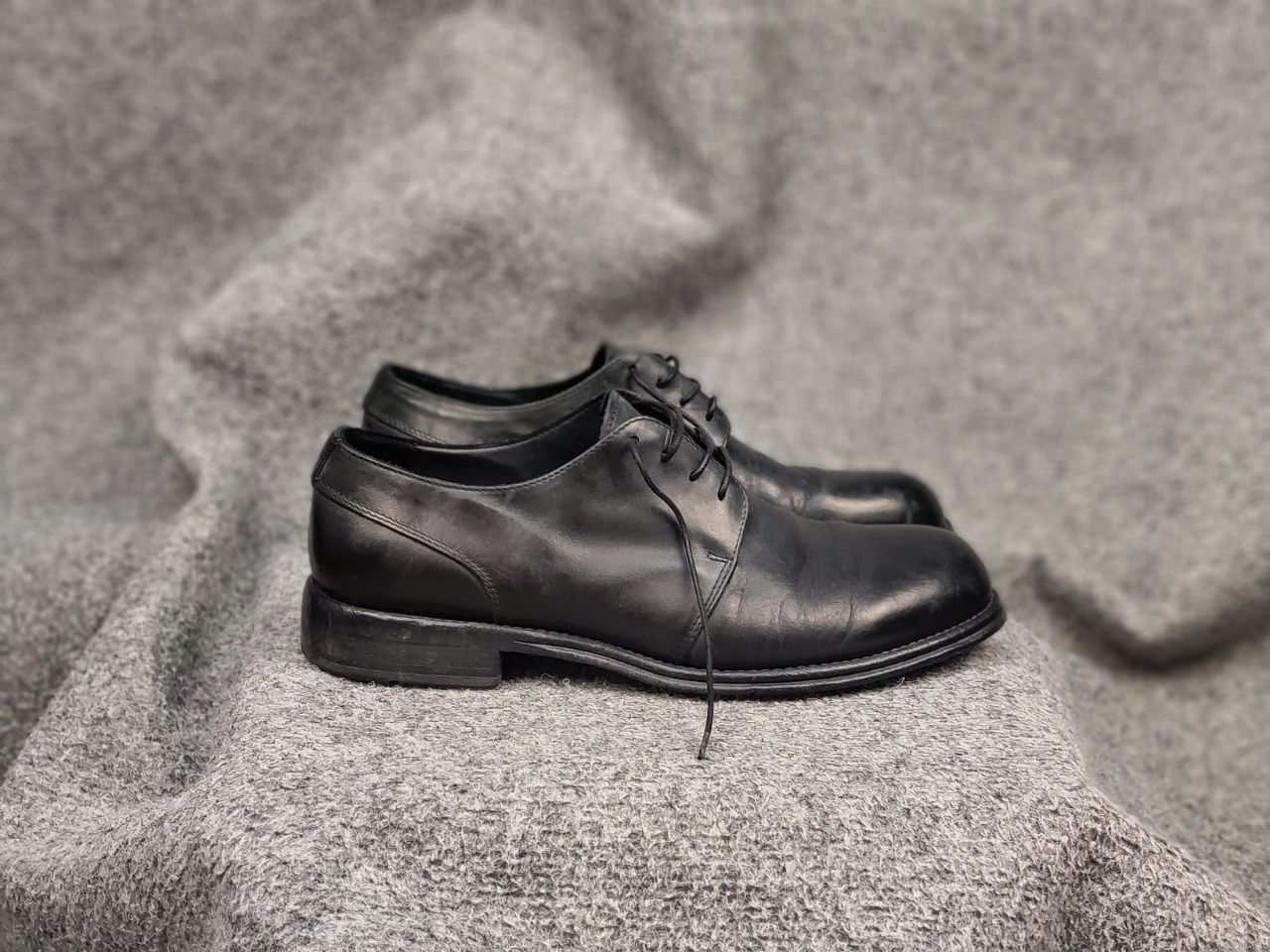 image of Lemargo Design Leather Lace Up Black Avant Garde Boots, Men's (Size 10)