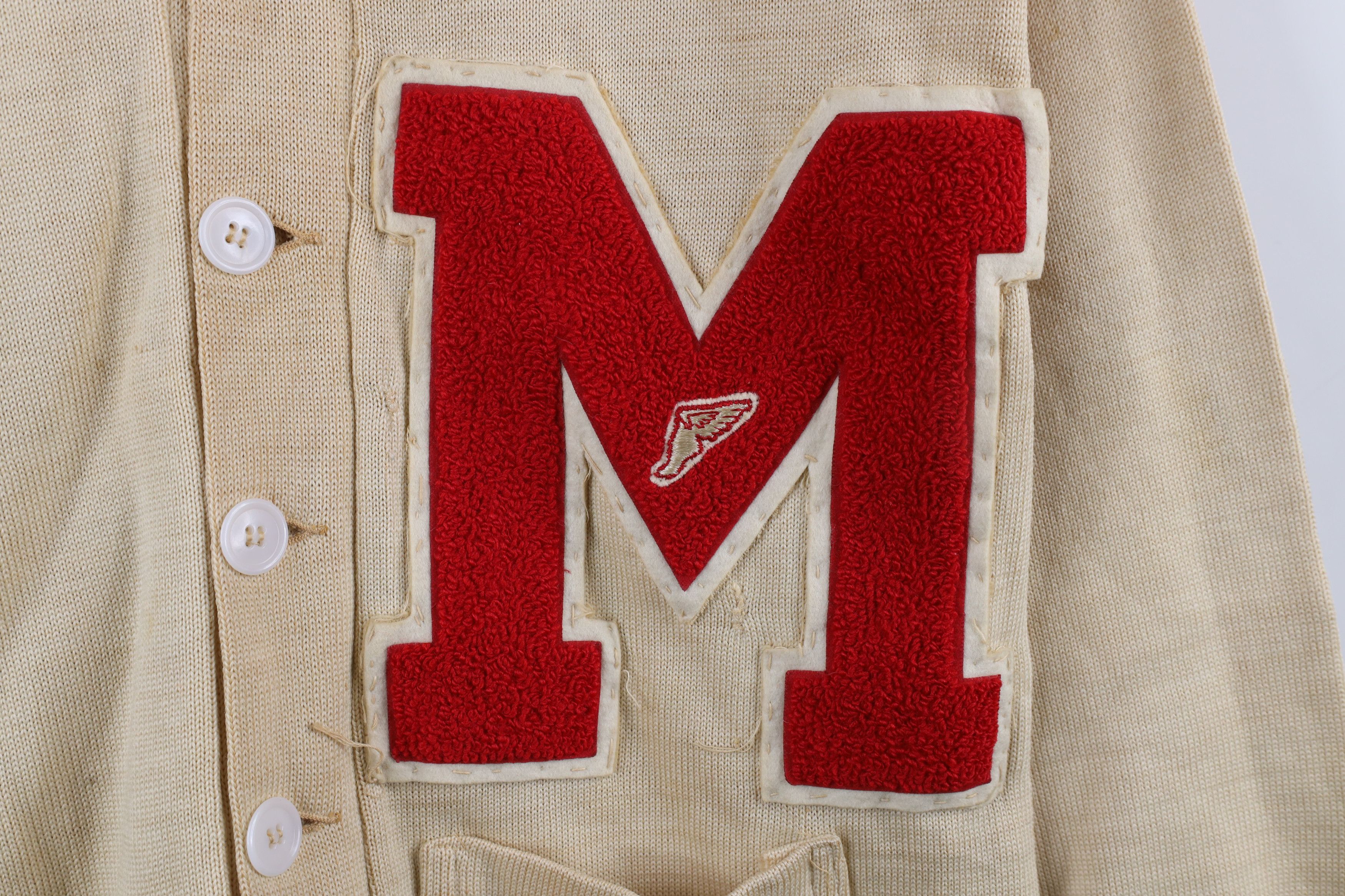 Vintage Vintage 50s Track Varsity Letterman Cardigan Sweater USA Size US L / EU 52-54 / 3 - 4 Thumbnail