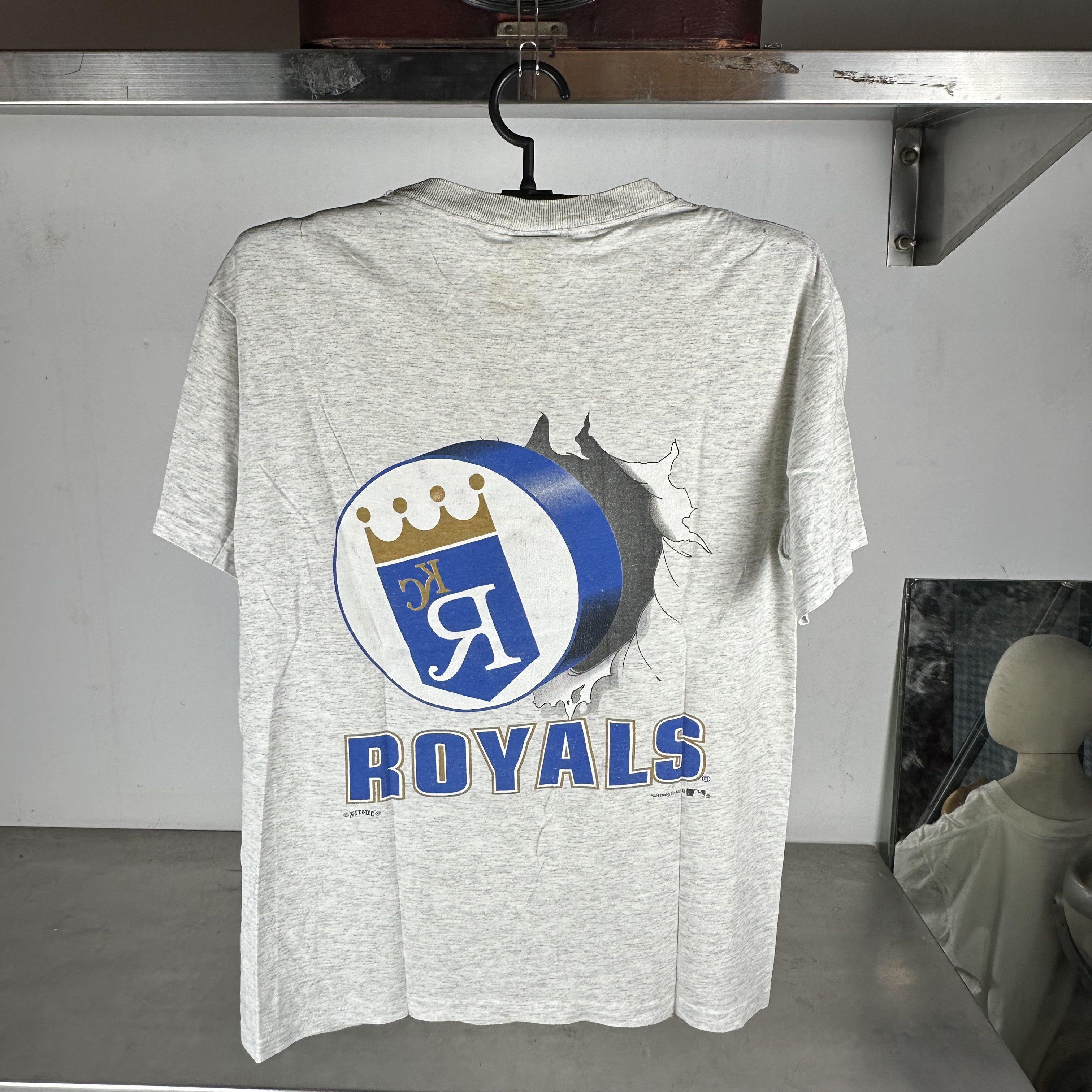Vintage 90s Kansas City Royals Breakthrough MLB Nutmeg T-Shirt Size US M / EU 48-50 / 2 - 3 Thumbnail