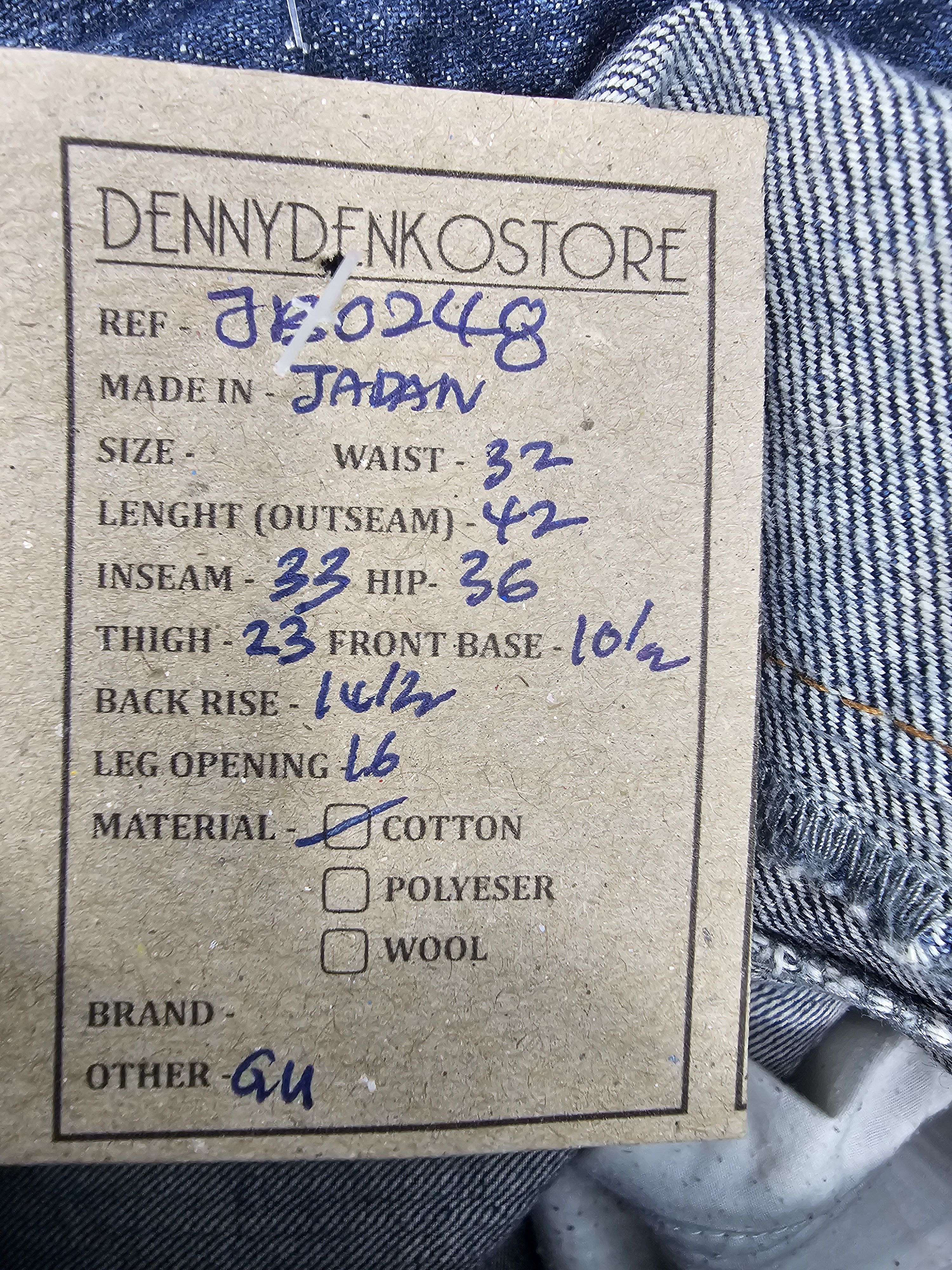 Japanese Brand JAPANESE BRAND Double Waist Punk Design Hickory Jeans JB0248 Size US 32 / EU 48 - 14 Thumbnail