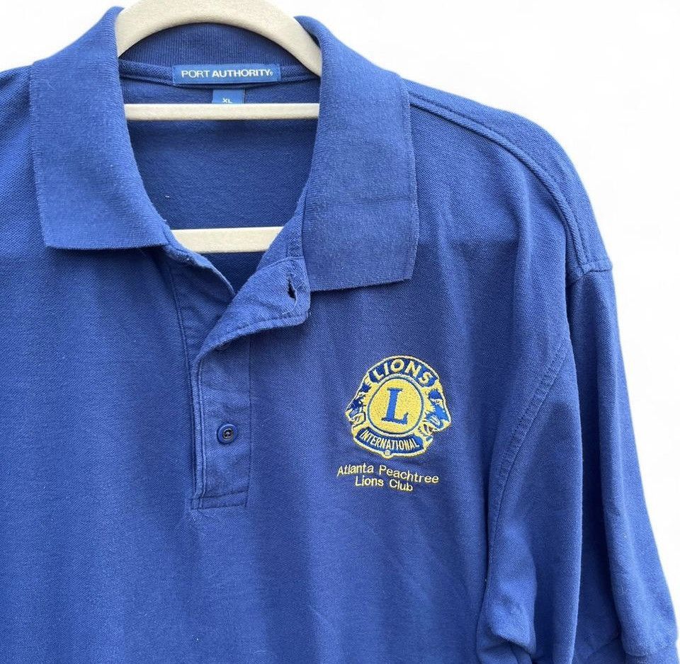 Port Authority Vintage Lions Club International Polo Shirt Blue XL Size US XL / EU 56 / 4 - 4 Thumbnail