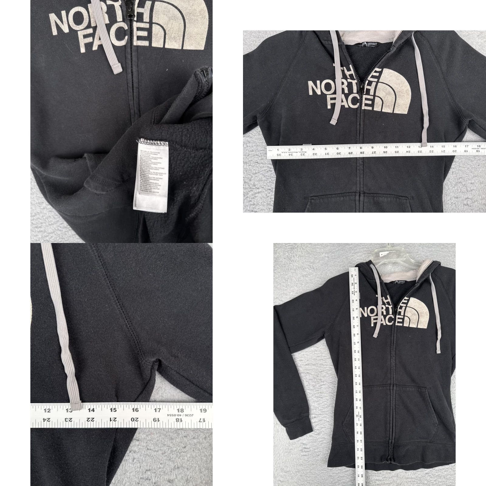 The North Face The North Face Hoodie Womens Small Black Full Zip Logo Fleece Sweatshirt Size S / US 4 / IT 40 - 8 Thumbnail