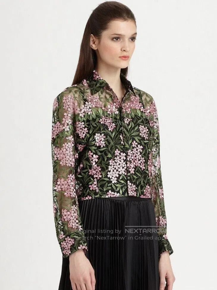 Junya Watanabe Junya Watanabe Floral Embroidered Shirt. Size S / US 4 / IT 40 - 8 Thumbnail
