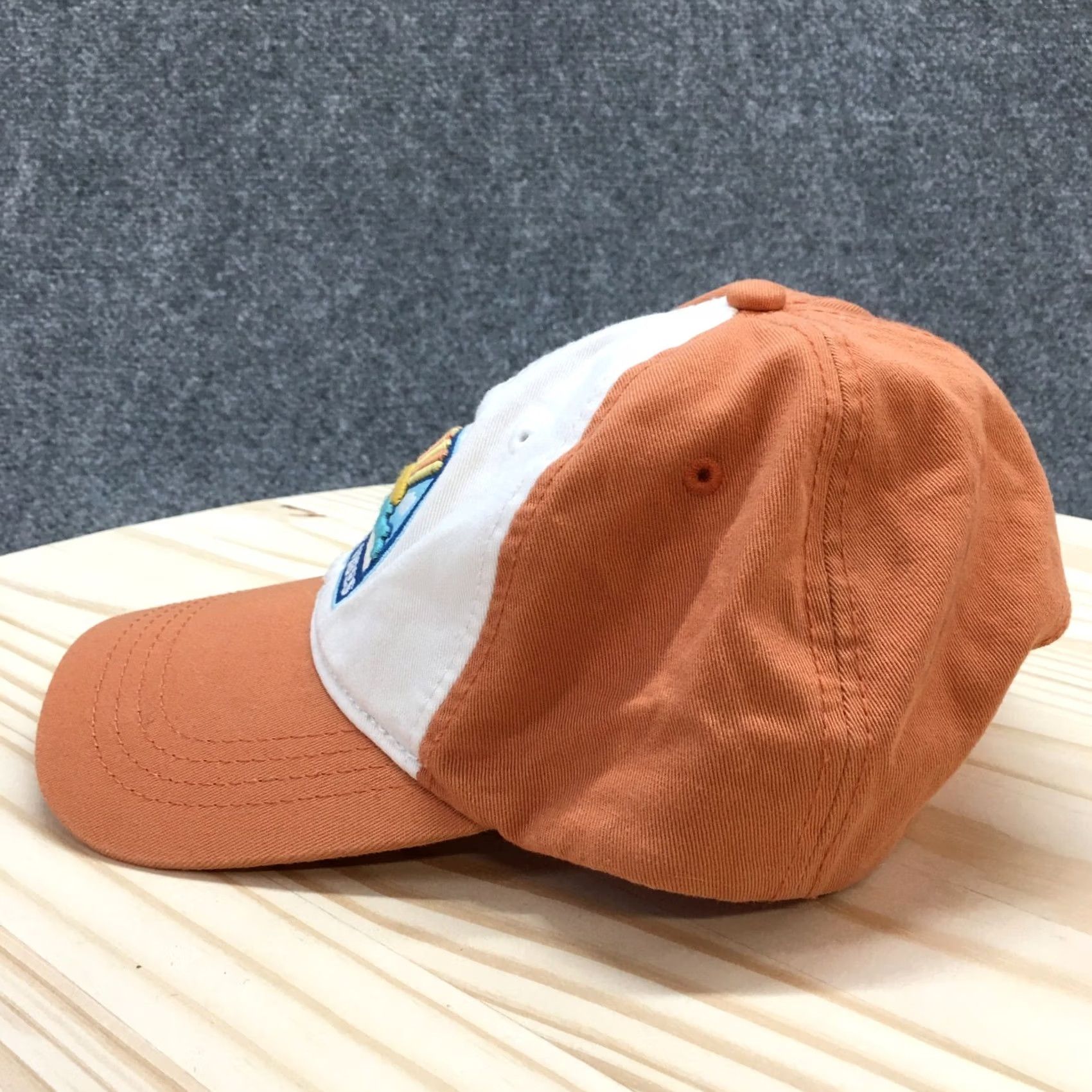 American Eagle Outfitters American Eagle Outfitters Baseball Cap Mens Orange OS Embroidered Low Key Vibes Size ONE SIZE - 5 Thumbnail