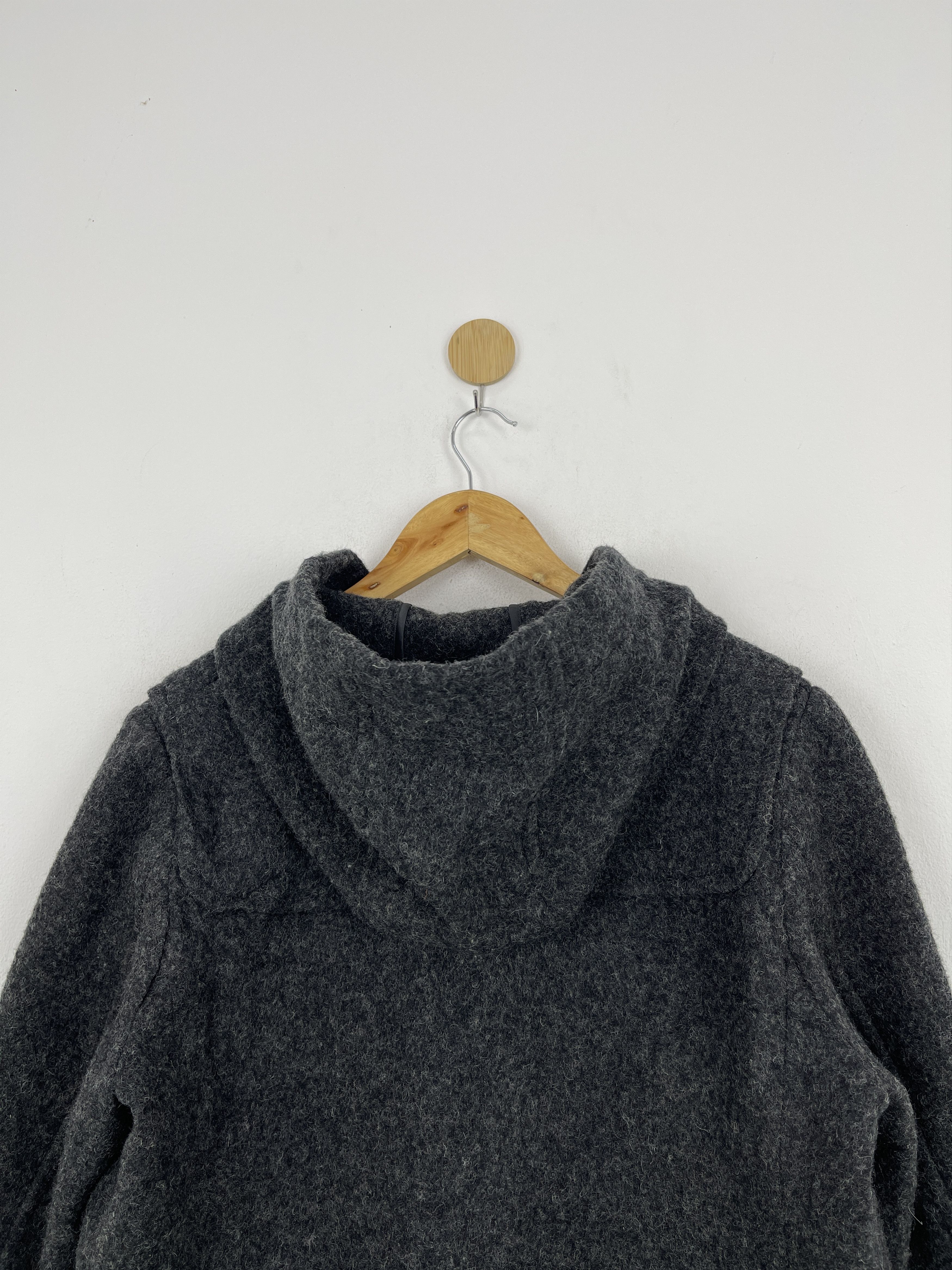 Japanese Brand Uniqlo Dark Gray Wool Cashmere Long Hooded Coat JA0088 Size US XL / EU 56 / 4 - 4 Thumbnail