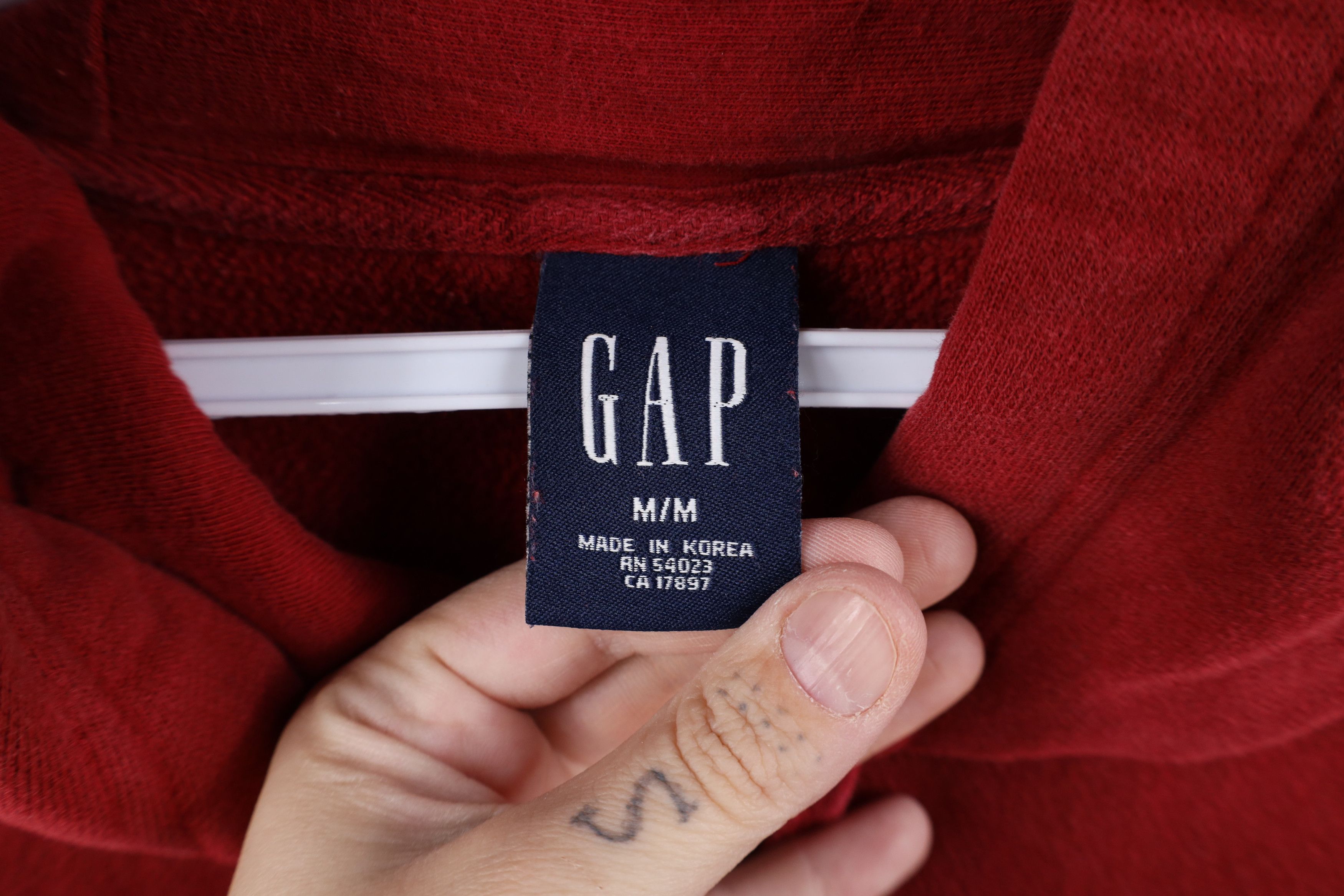Gap Vintage Y2K Gap Spell Out Heavyweight Hoodie Sweatshirt Red Size US M / EU 48-50 / 2 - 10 Thumbnail