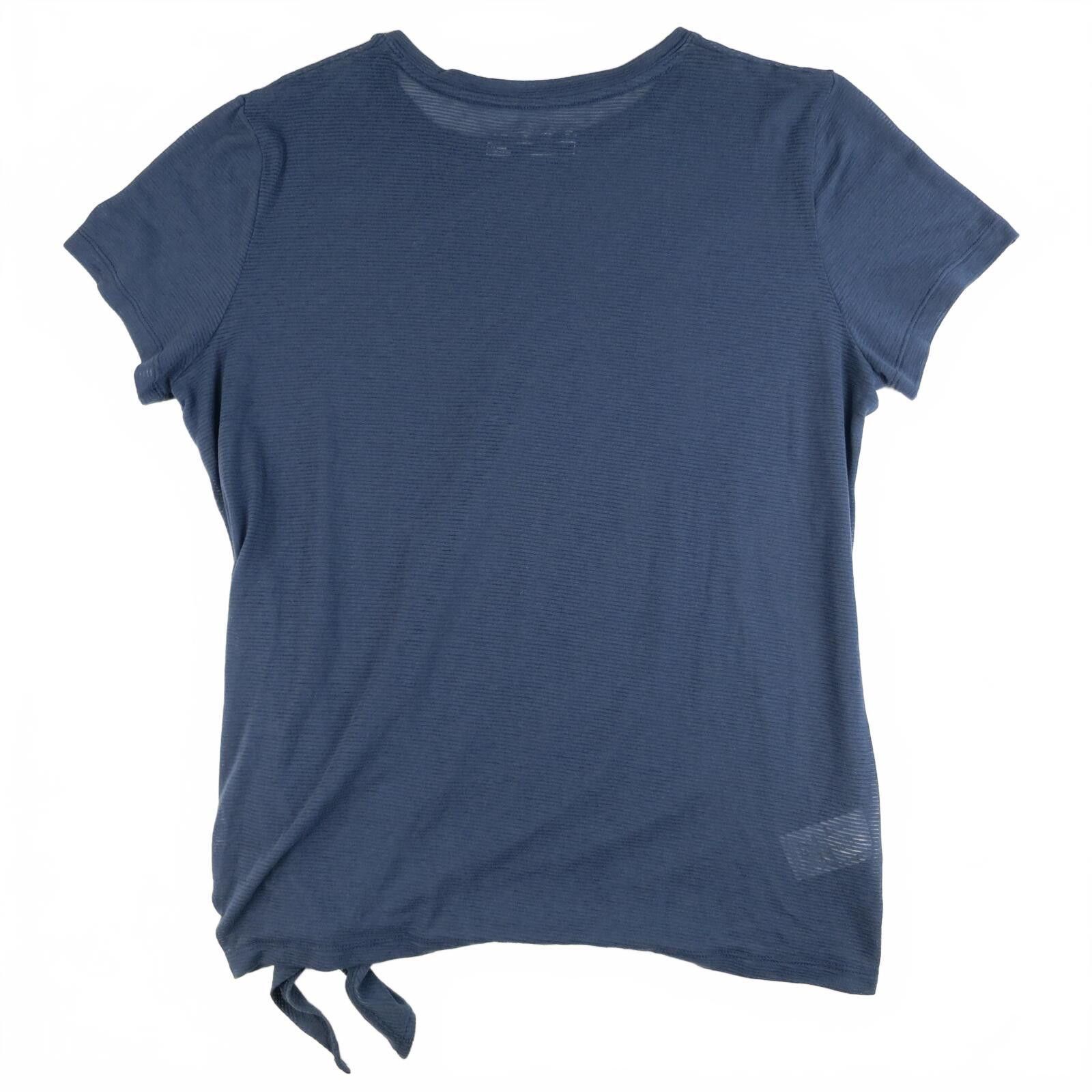Eddie Bauer Eddie Bauer Women's XL Gray Short Sleeve Tie Front Top Size XL / US 12-14 / IT 48-50 - 3 Thumbnail