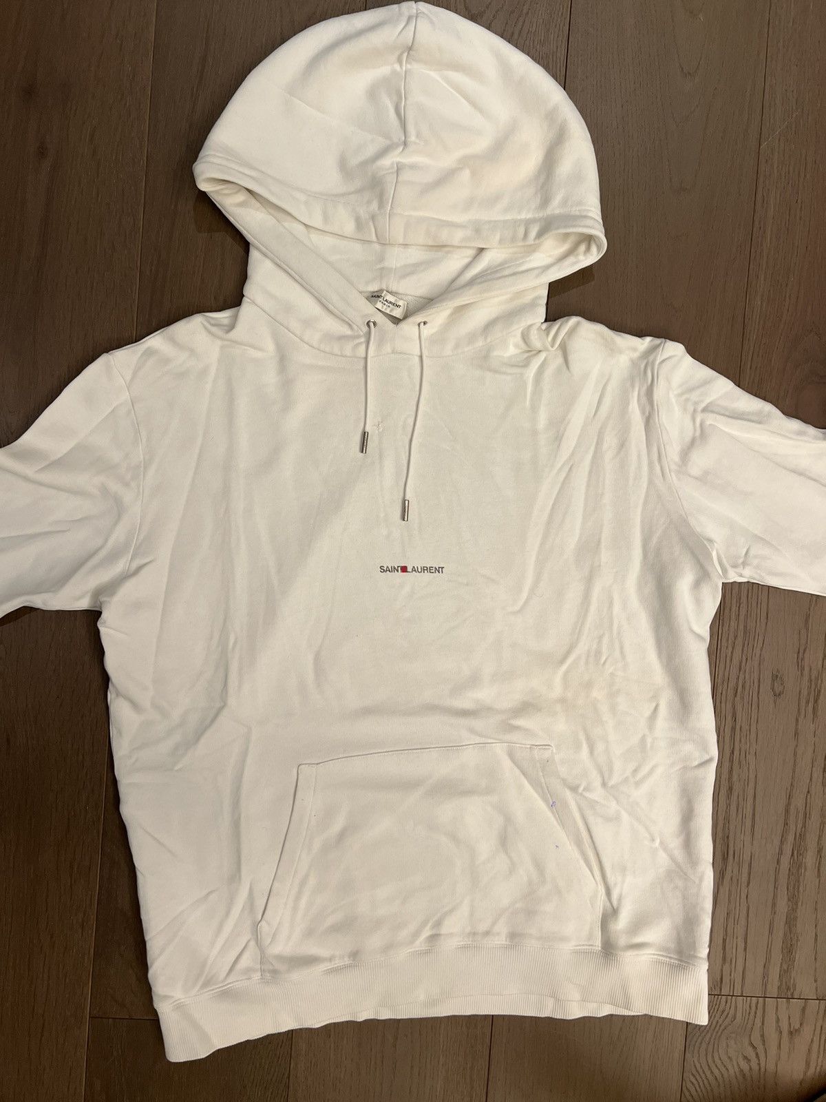 Yves Saint Laurent Saint Laurent White Hoodie Size US XXL / EU 58 / 5 - 1 Thumbnail