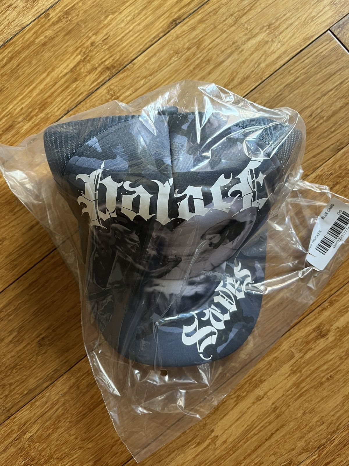 Palace Palace Saves trucker blue Camo hat Size ONE SIZE - 2 Thumbnail