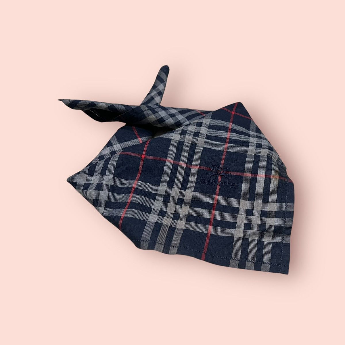 Burberry × Designer ICONIC BURBERRYS BLACK LABEL PLAID NOVA CHECK HANDKERCHIEF Size ONE SIZE - 4 Thumbnail