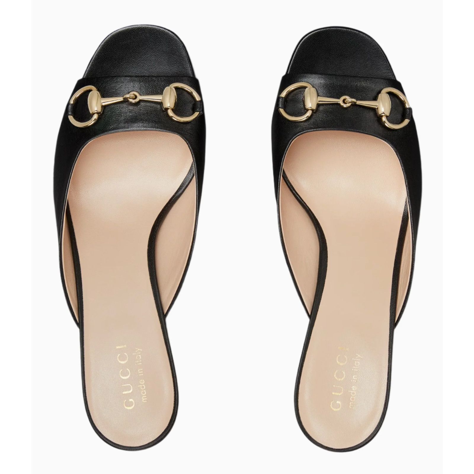 Gucci Gucci Lady Horsebit Black Leather Gold Block Heel Mule 37.5 Size US 7.5 / IT 37.5 - 10 Thumbnail