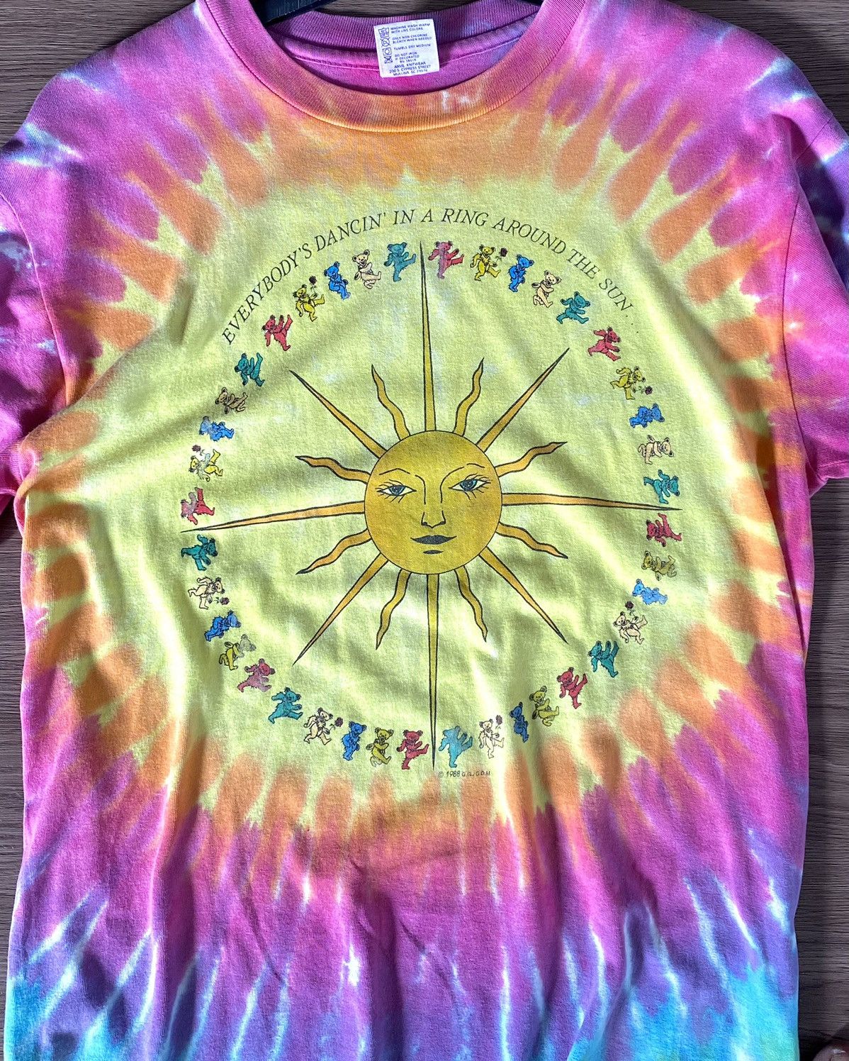Anvil × Grateful Dead × Vintage Shirt Grateful Dead Sun Tie Dye 80’s Gfd 1988 Anvil Vintage Size US M / EU 48-50 / 2 - 3 Thumbnail