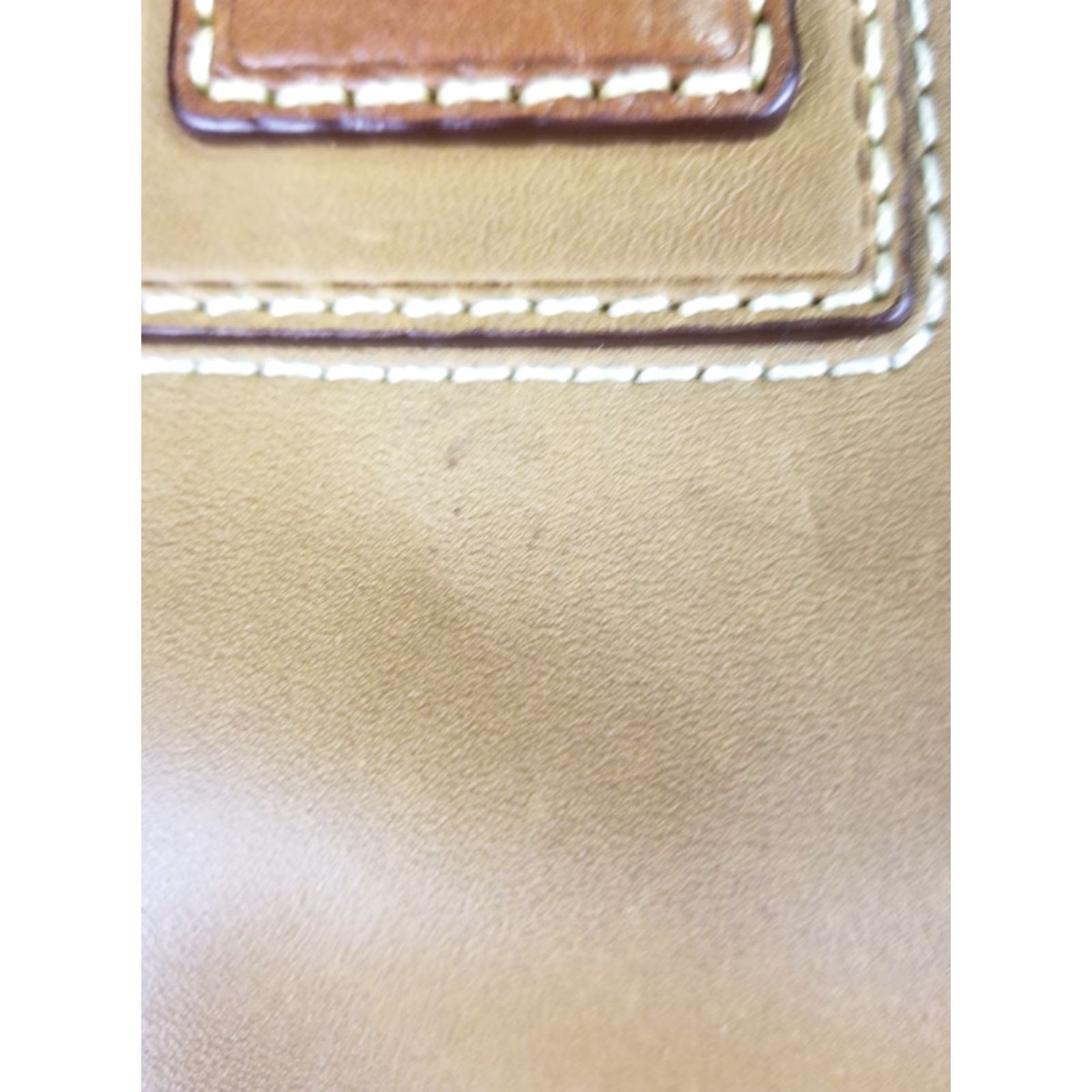 Coach VINTAGE Y2K COACH Leather Shoulder Handbag SZ 14x10x4 Womens Leather PVC Brown Checkered Bag Width 4in Height 10in Length 14in Mens Womens Boys Girls Size ONE SIZE - 5 Thumbnail