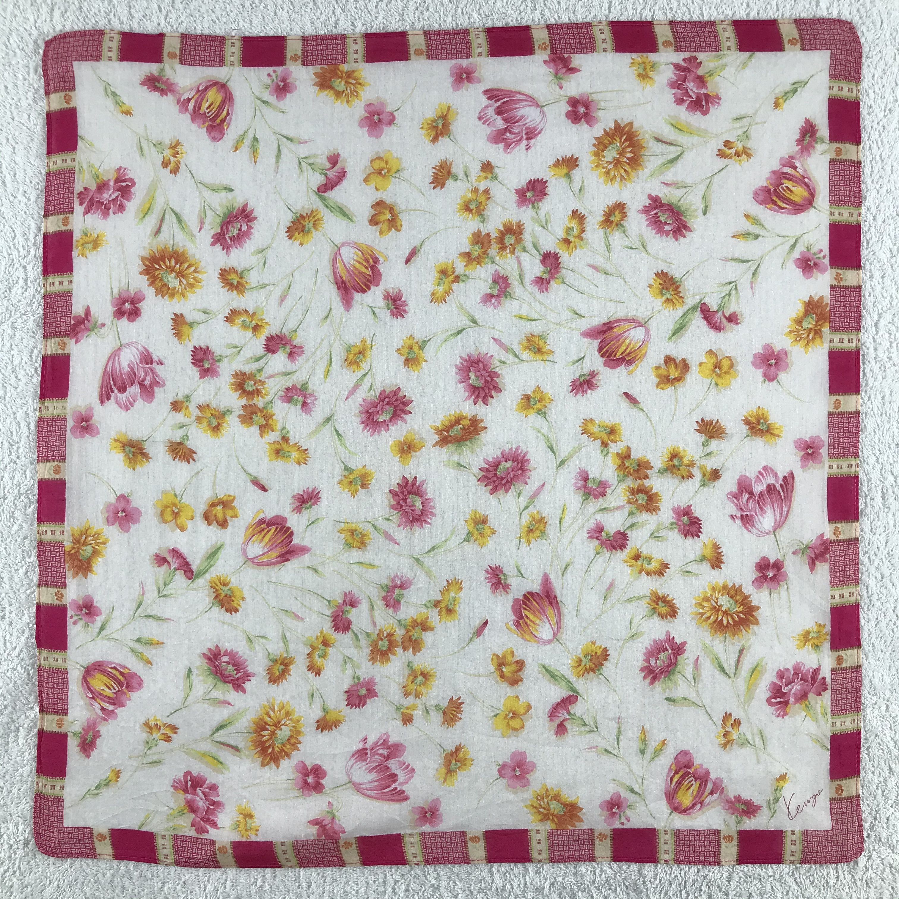 Kenzo × Vintage Kenzo Bandana / Handkerchief / Neckerchief - S275 Size ONE SIZE - 1 Thumbnail